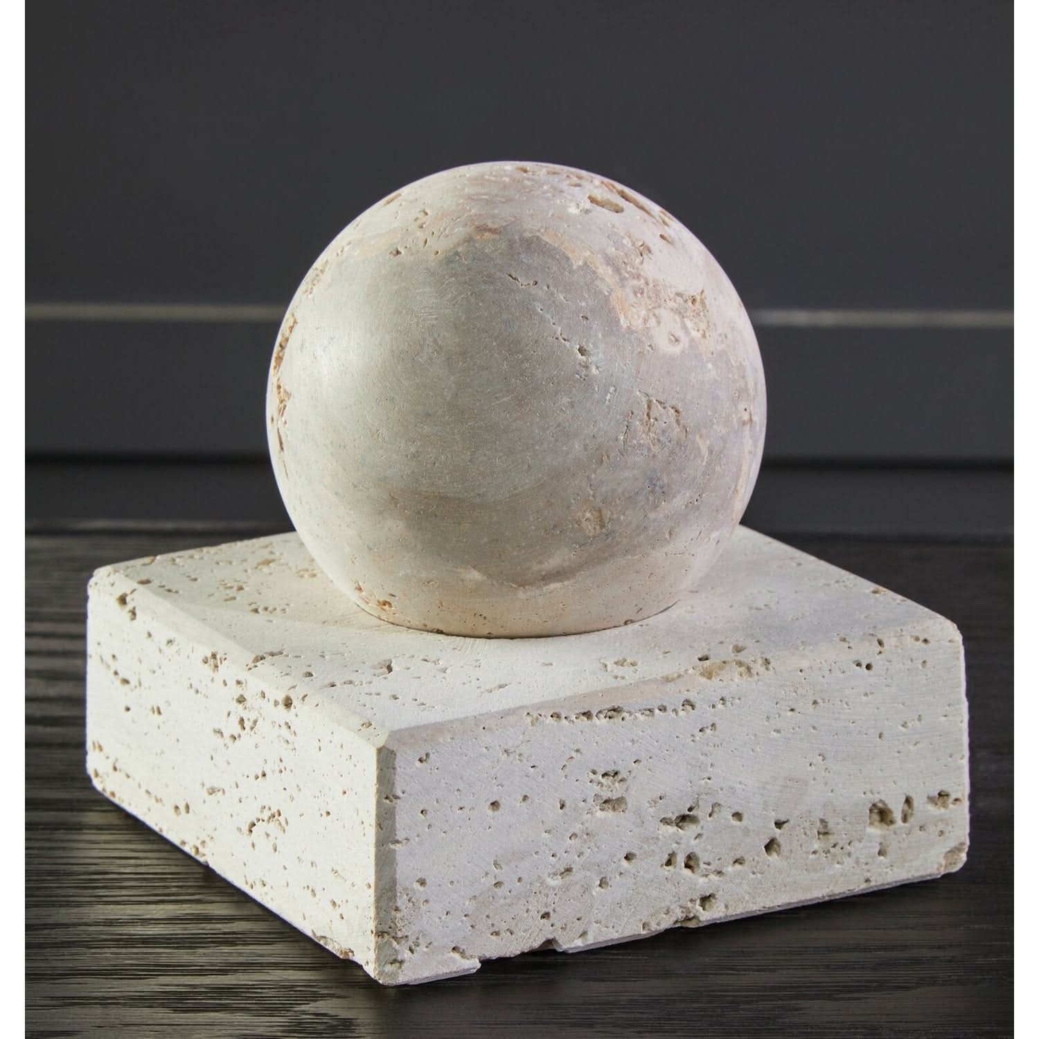 Tibor Travertine Sculpture   Nicholas John Interiors