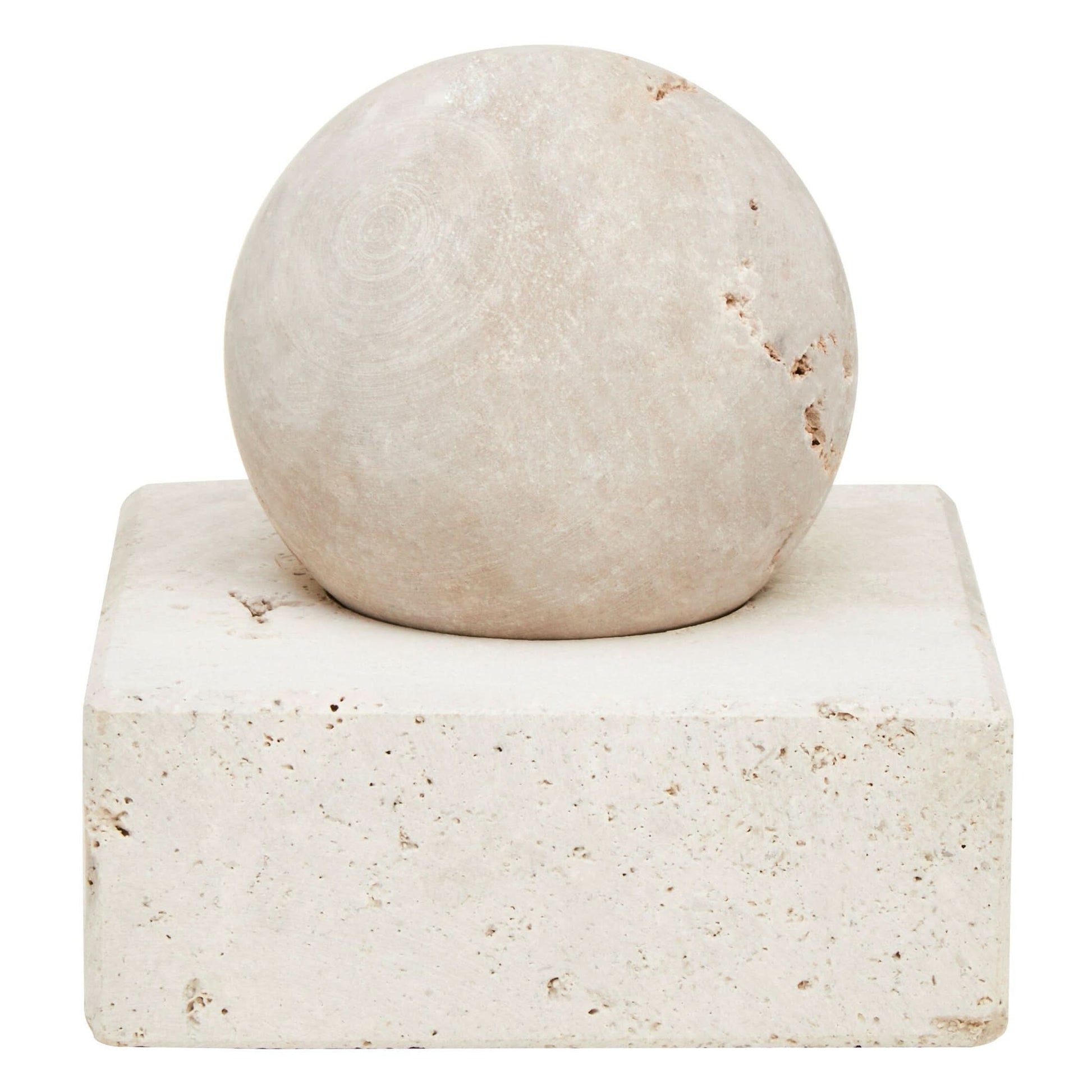 Tibor Travertine Sculpture   Nicholas John Interiors