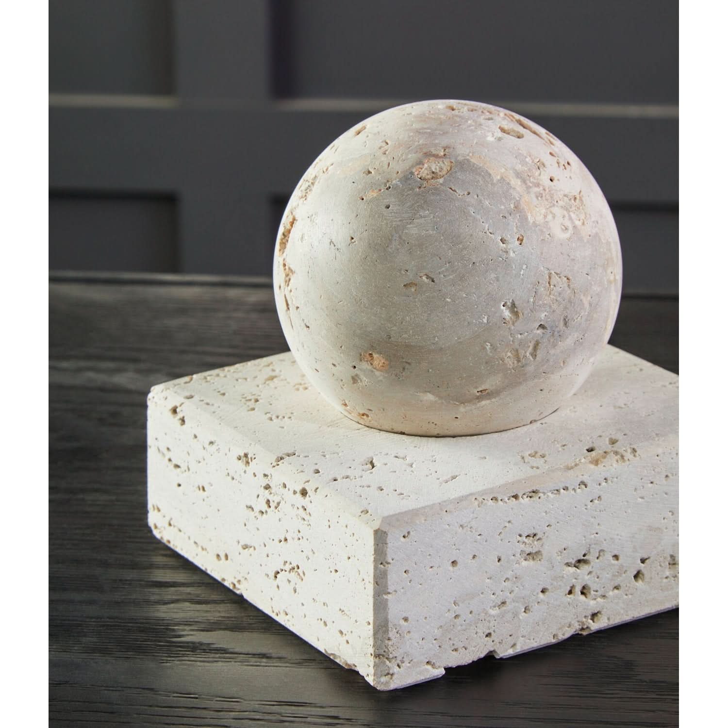 Tibor Travertine Sculpture   Nicholas John Interiors