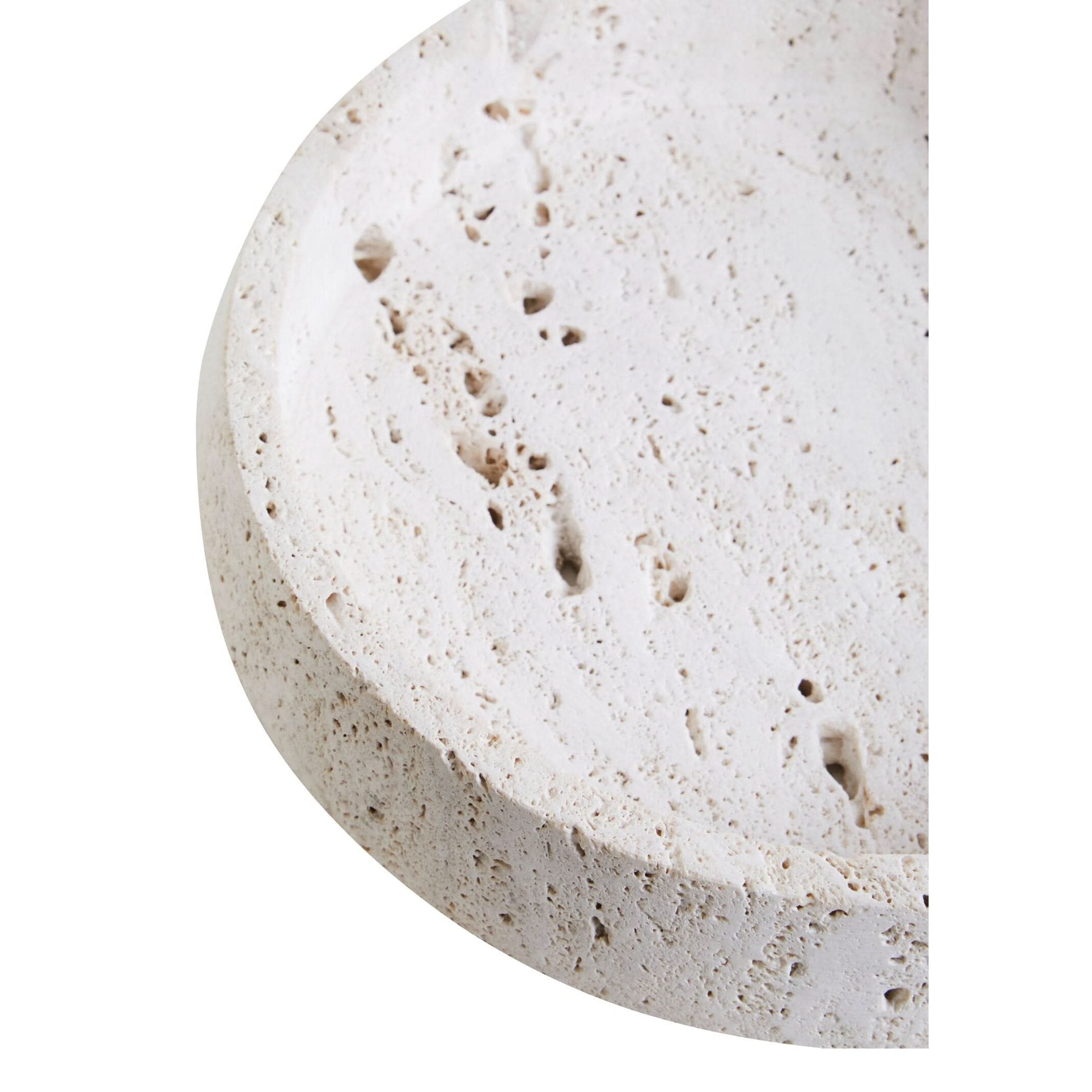 Tibor Travertine Bowl with Raised Edges   Nicholas John Interiors