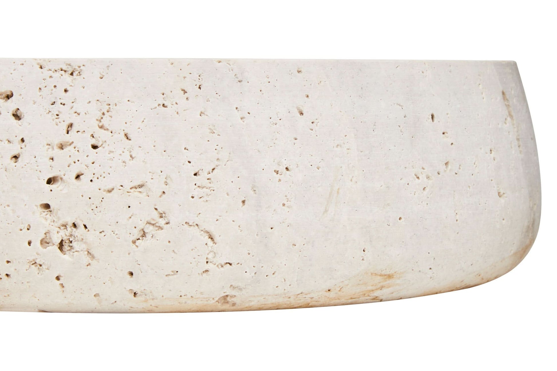 Tibor Travertine Bowl with Raised Edges   Nicholas John Interiors