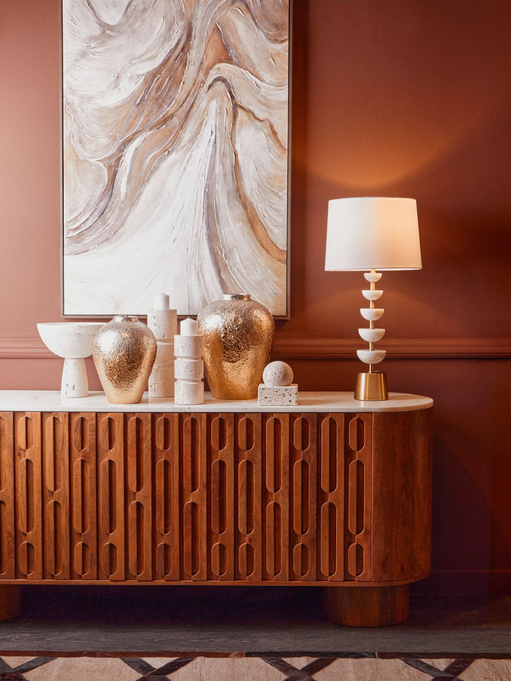 Tibor Travertine Pedestal Bowl   Nicholas John Interiors