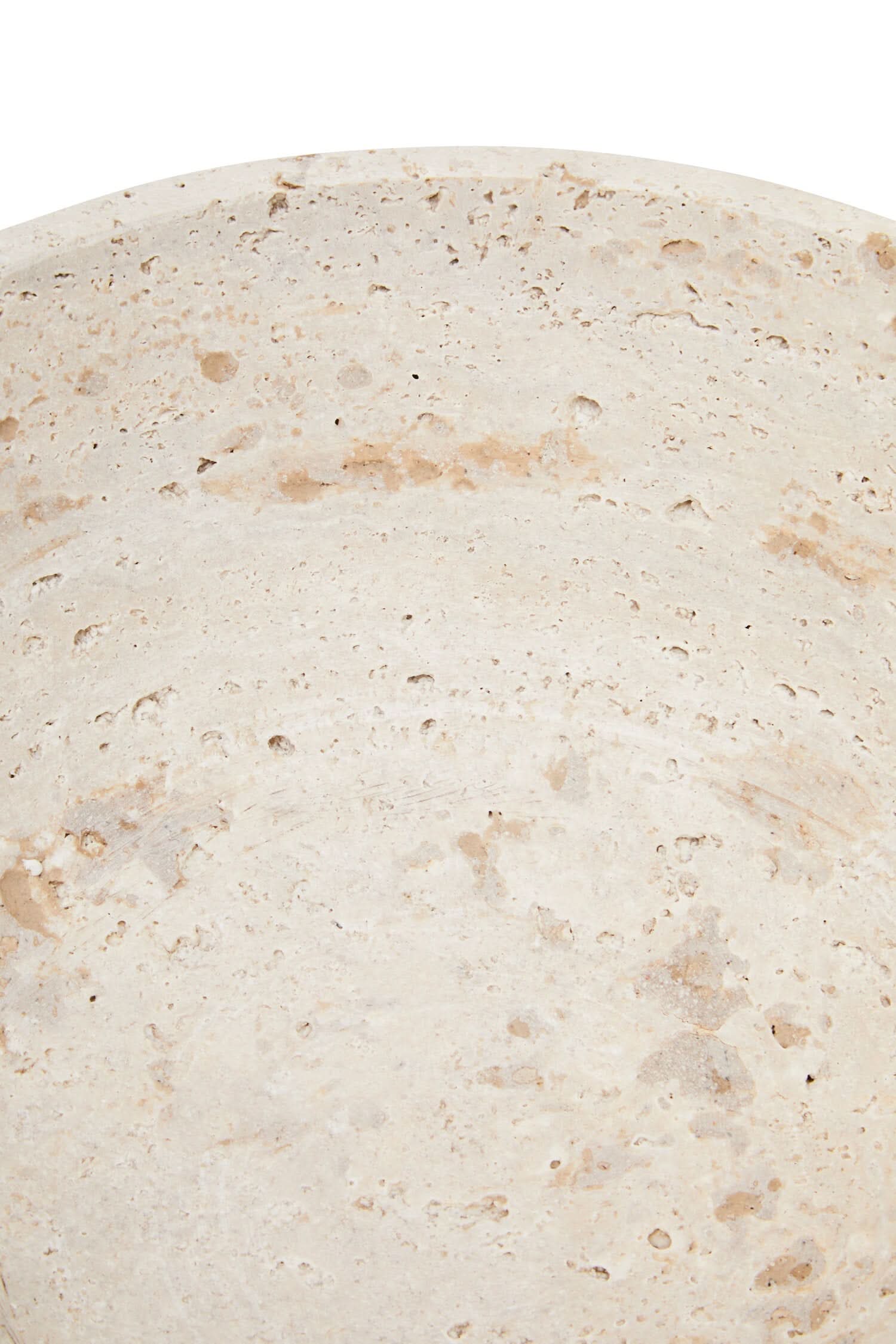 Tibor Travertine Pedestal Bowl   Nicholas John Interiors