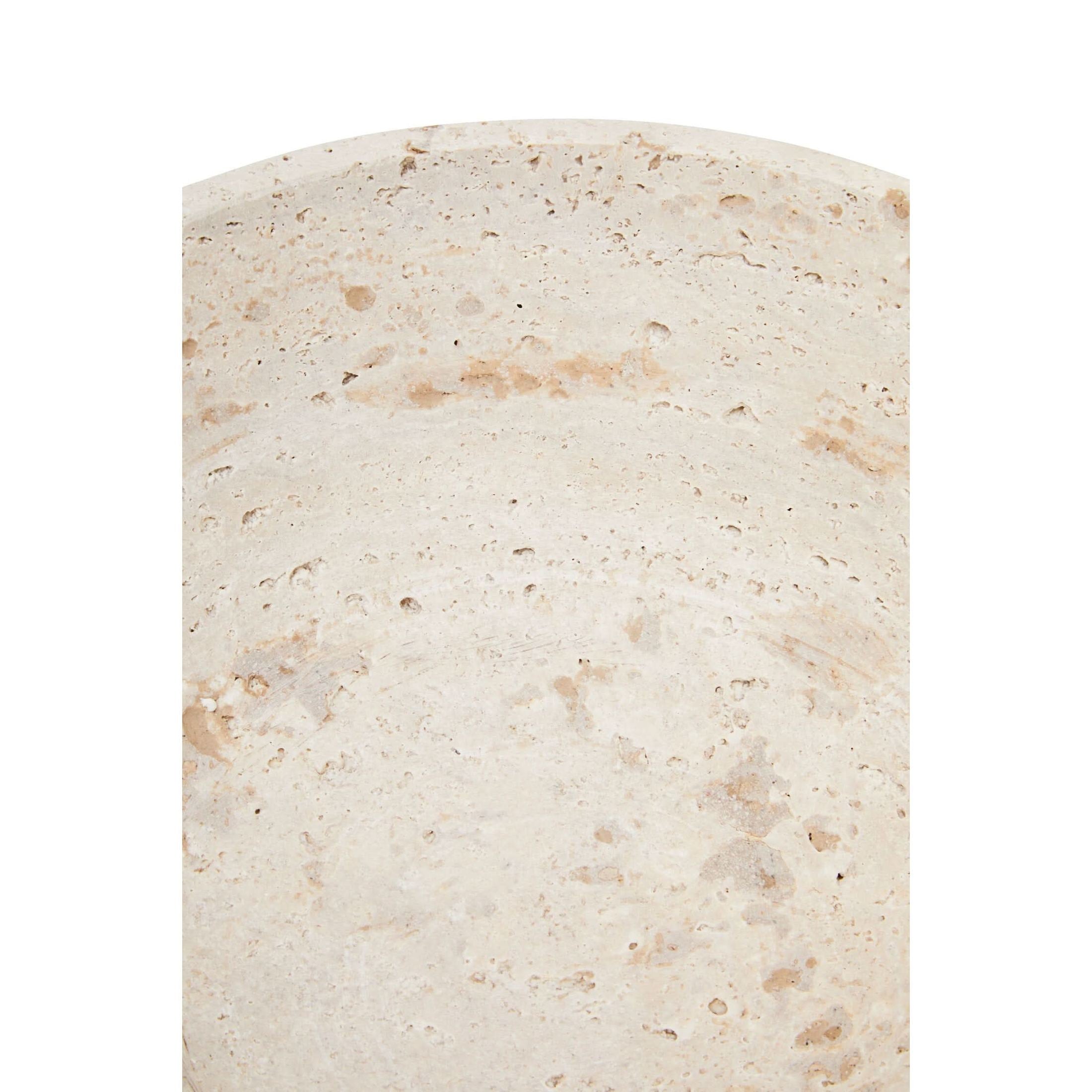 Tibor Travertine Pedestal Bowl   Nicholas John Interiors