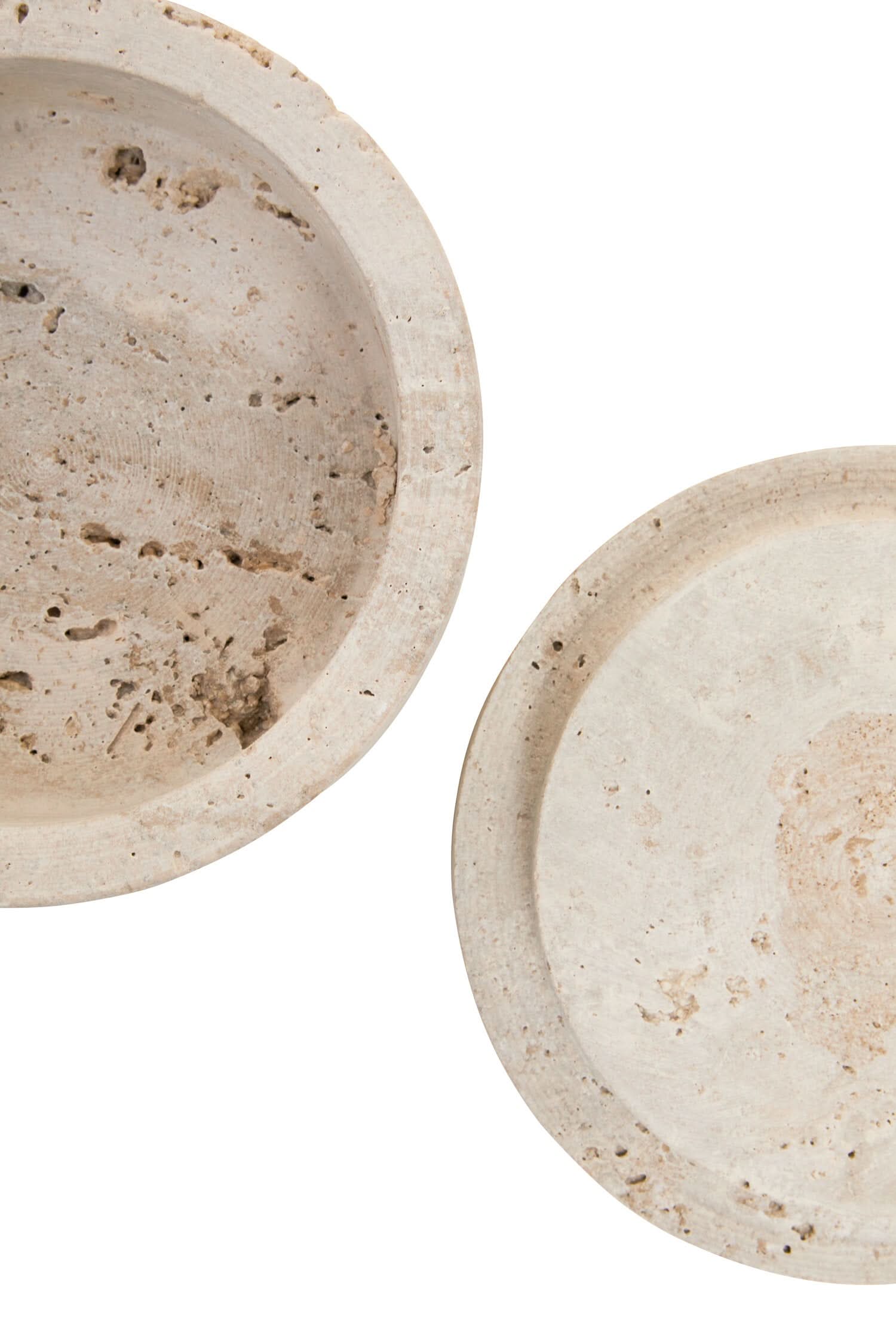 Tibor Travertine Round Trinket Box   Nicholas John Interiors