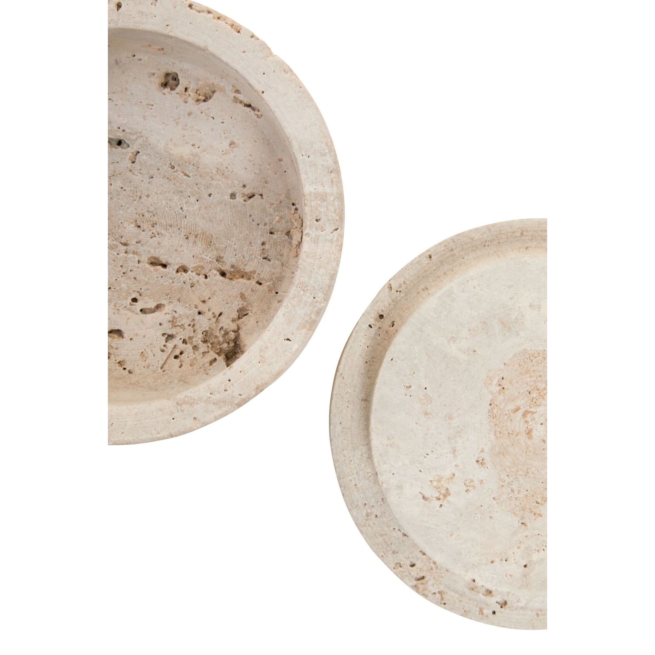 Tibor Travertine Round Trinket Box   Nicholas John Interiors