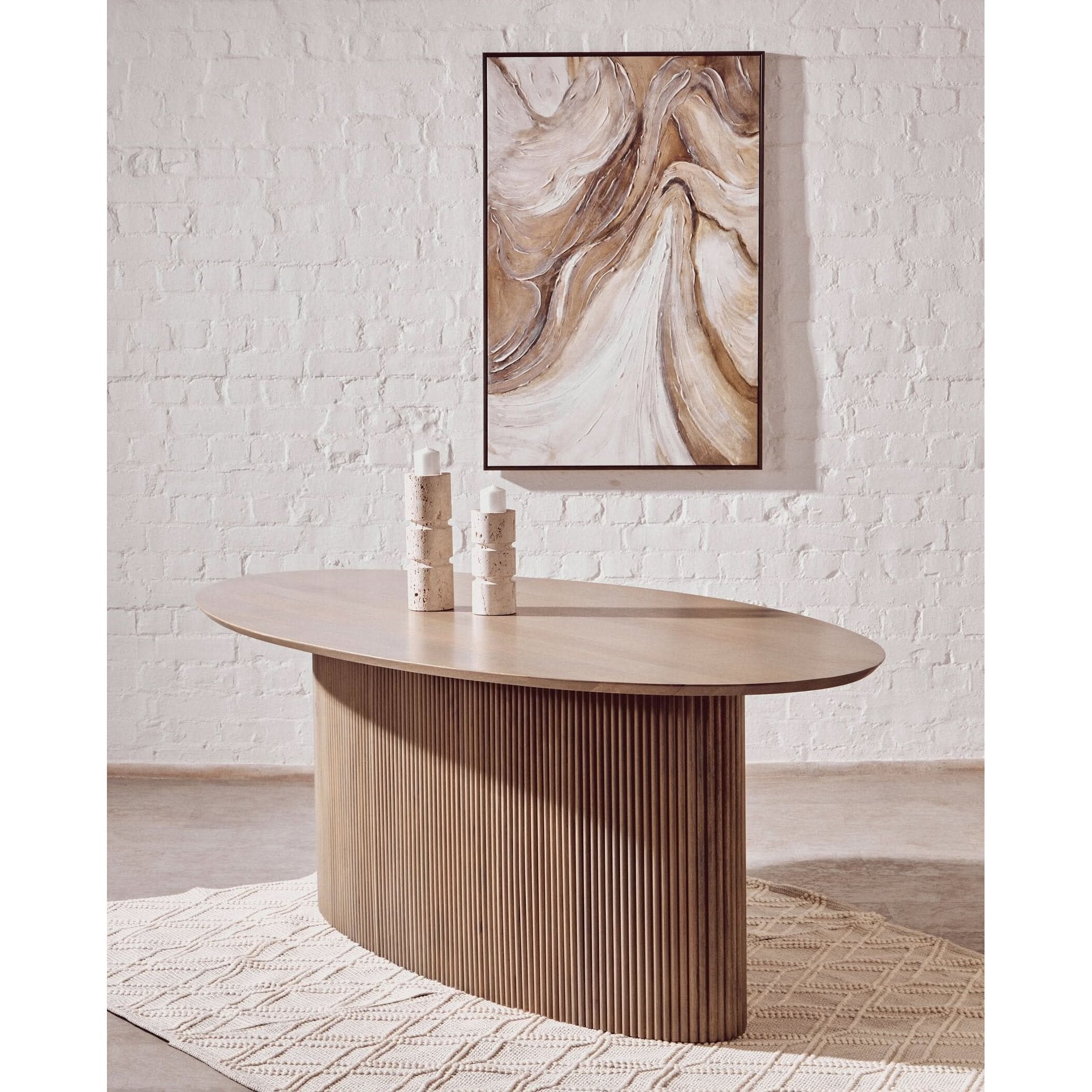 Tibor Travertine Small Candle Holder   Nicholas John Interiors