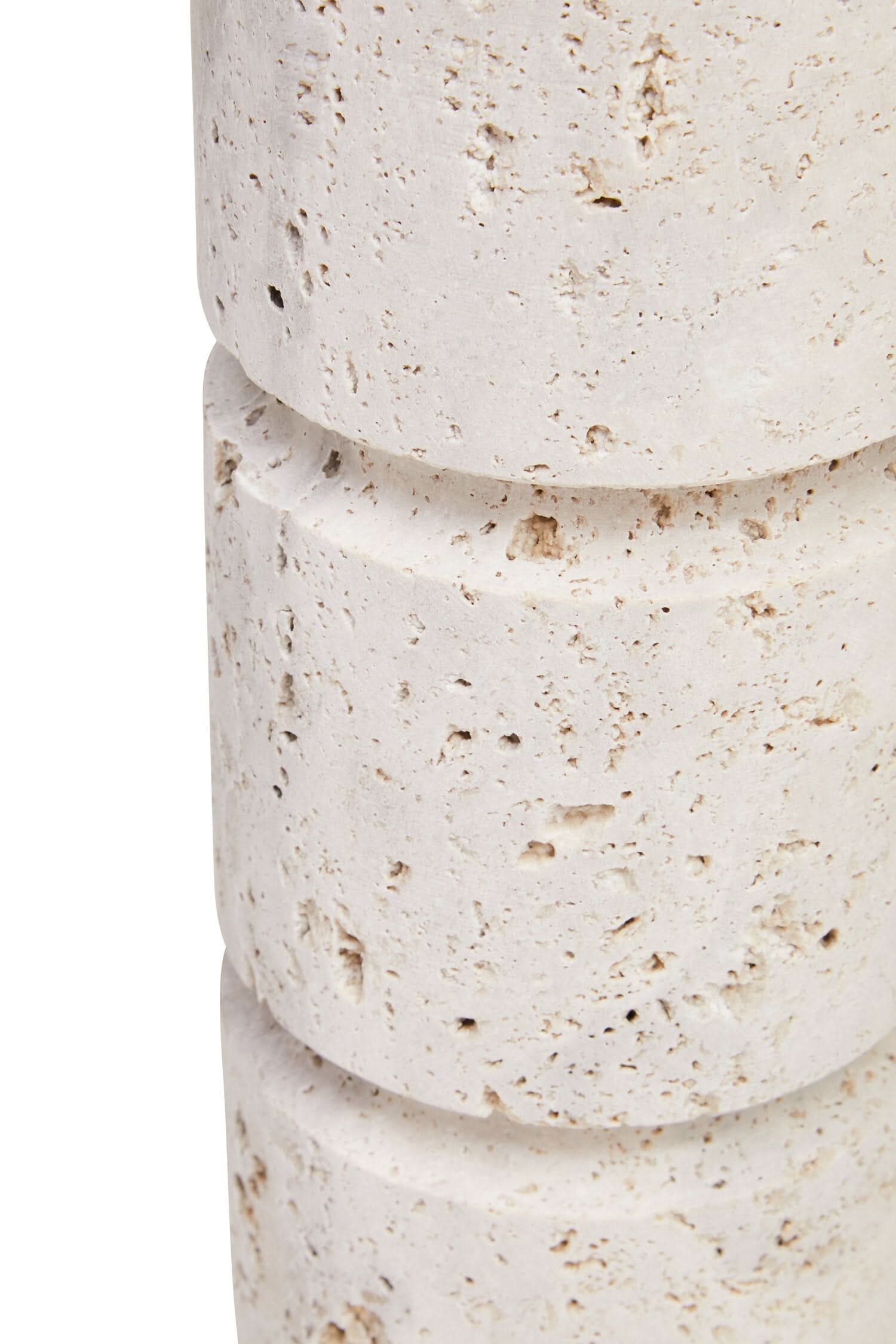 Tibor Travertine Small Candle Holder   Nicholas John Interiors