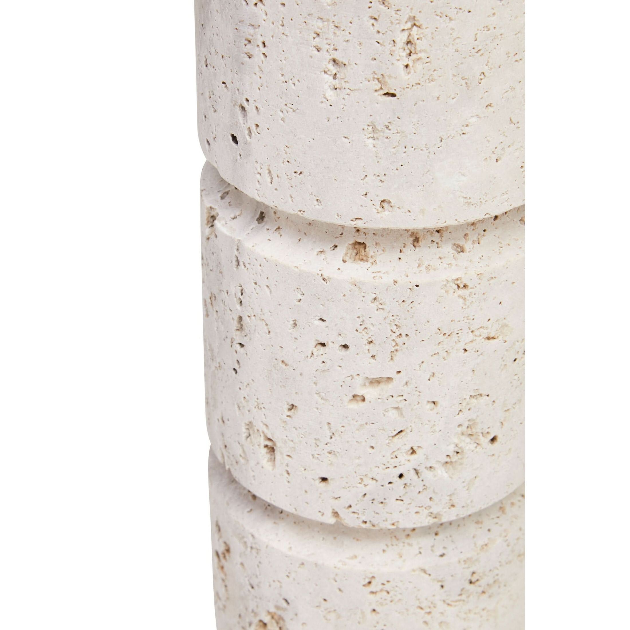 Tibor Travertine Small Candle Holder   Nicholas John Interiors