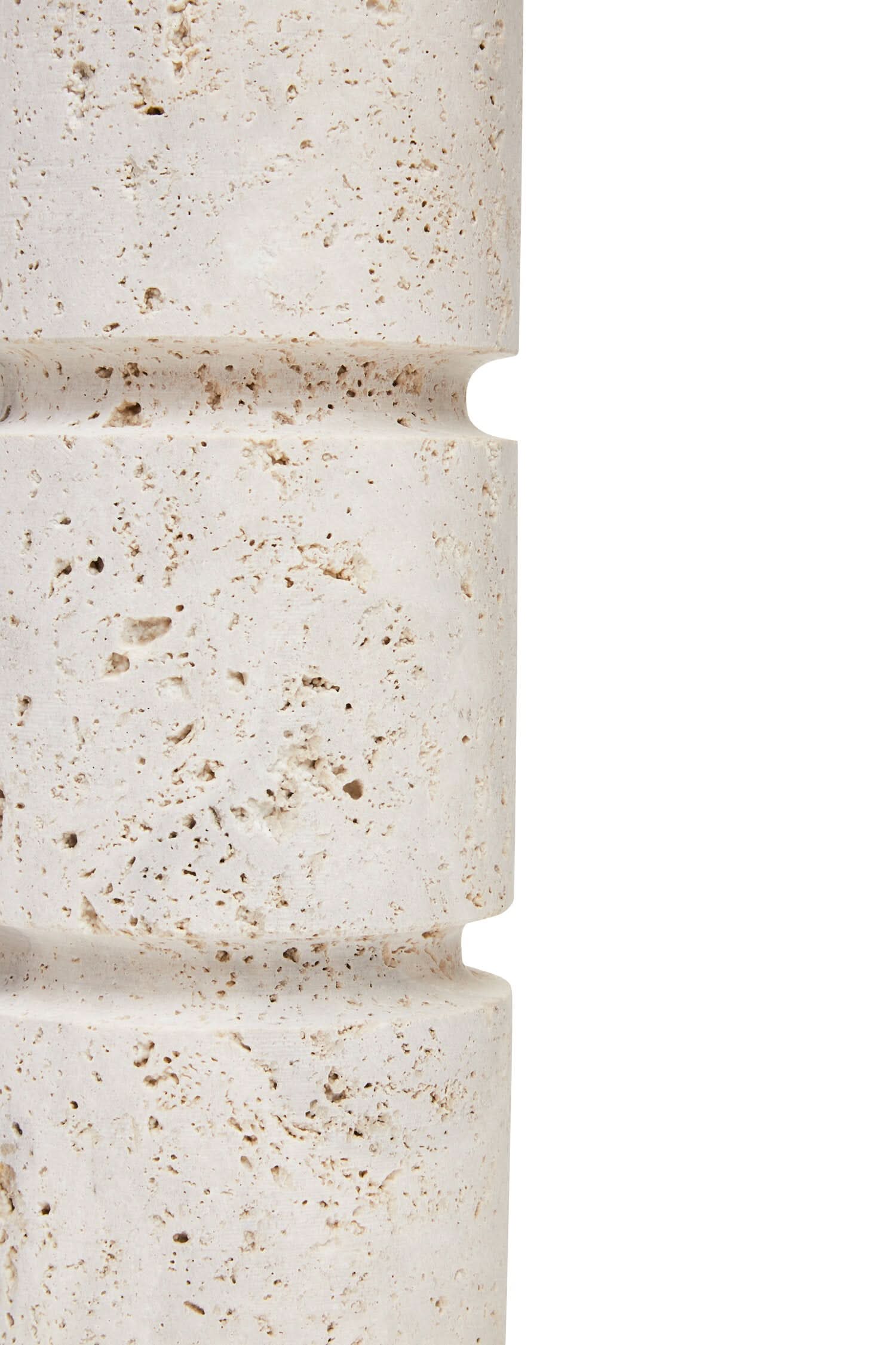 Tibor Travertine Small Candle Holder   Nicholas John Interiors