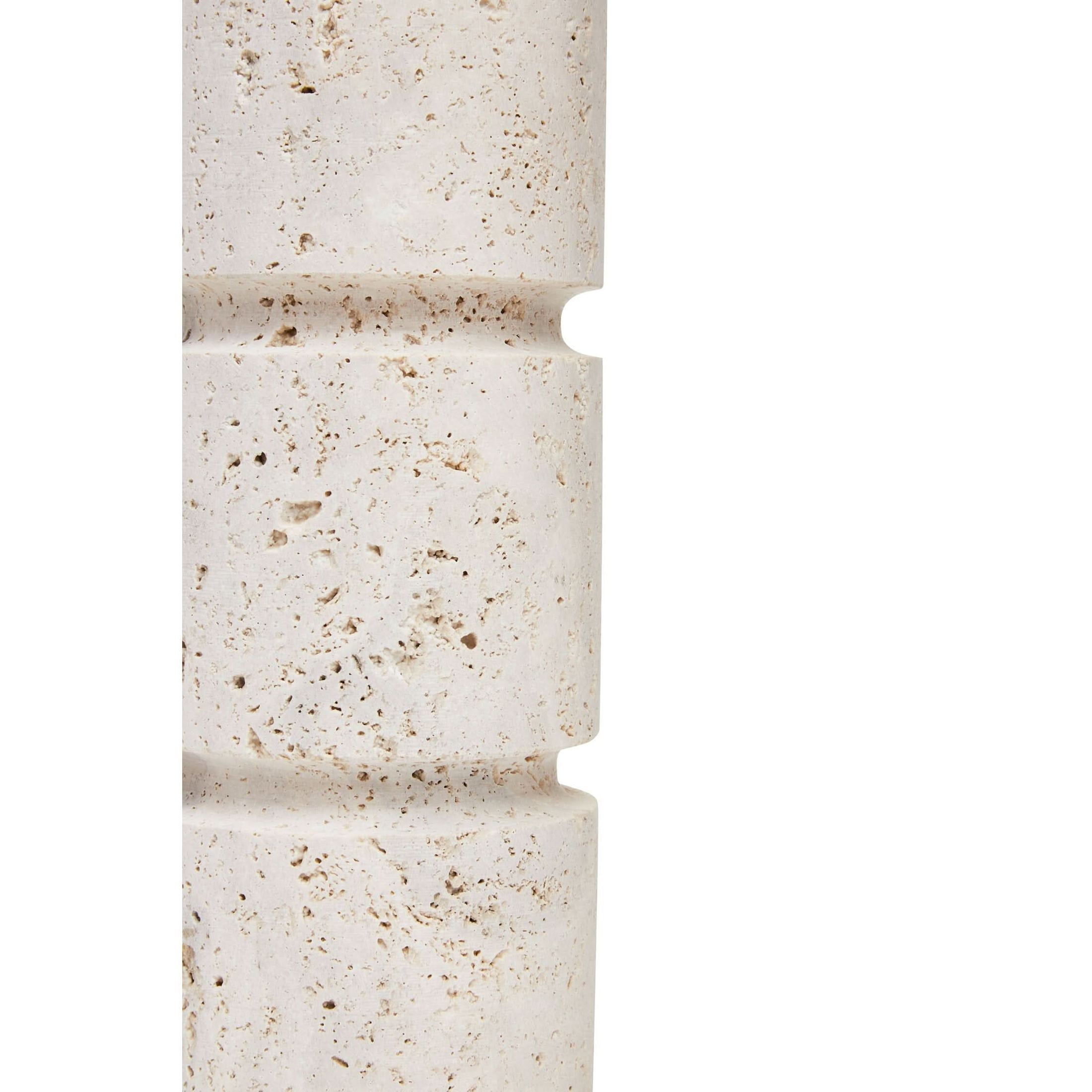 Tibor Travertine Small Candle Holder   Nicholas John Interiors