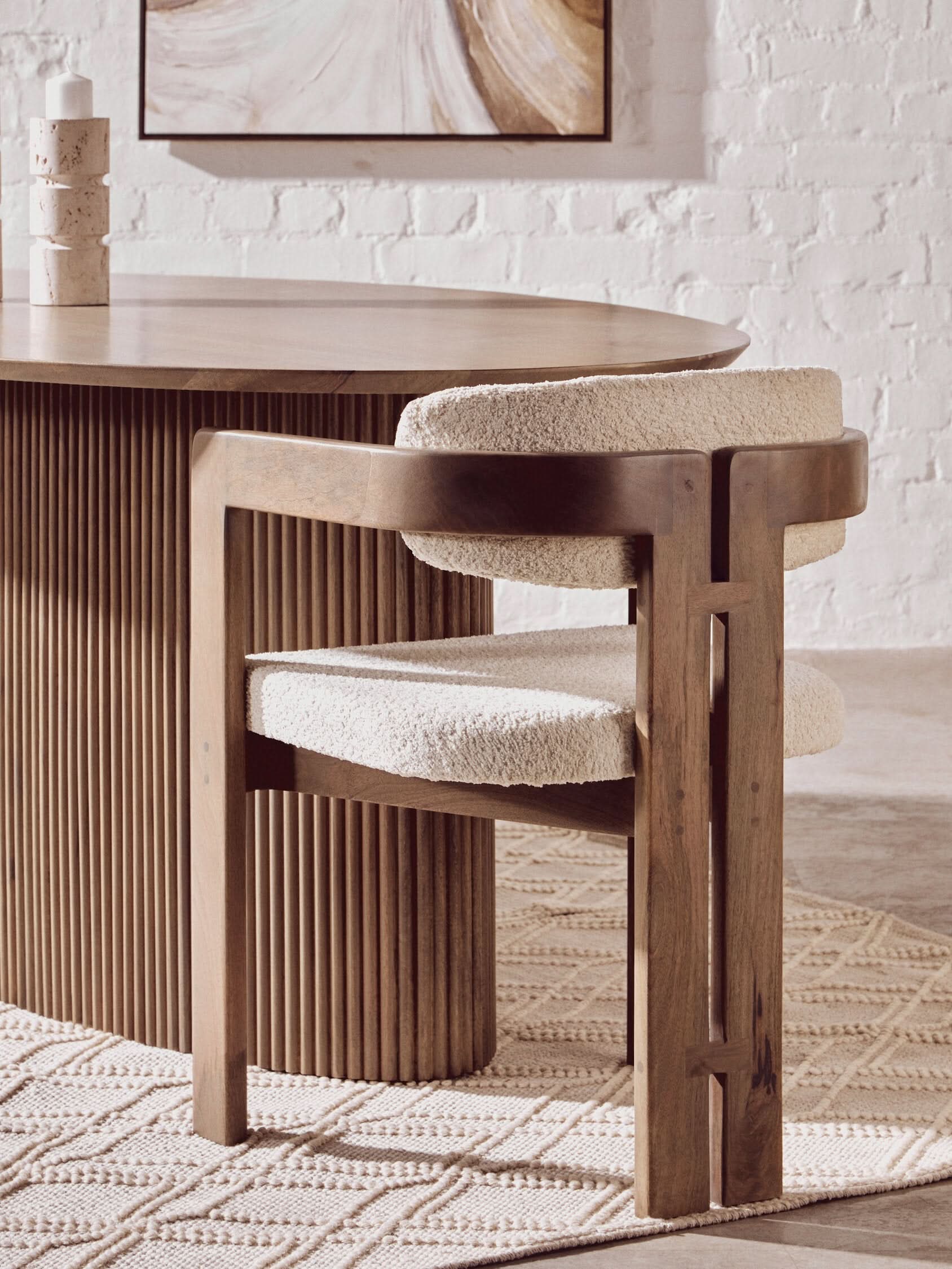 Tibor Travertine Small Candle Holder   Nicholas John Interiors