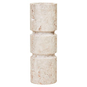 Tibor Travertine Large Candle Holder   Nicholas John Interiors