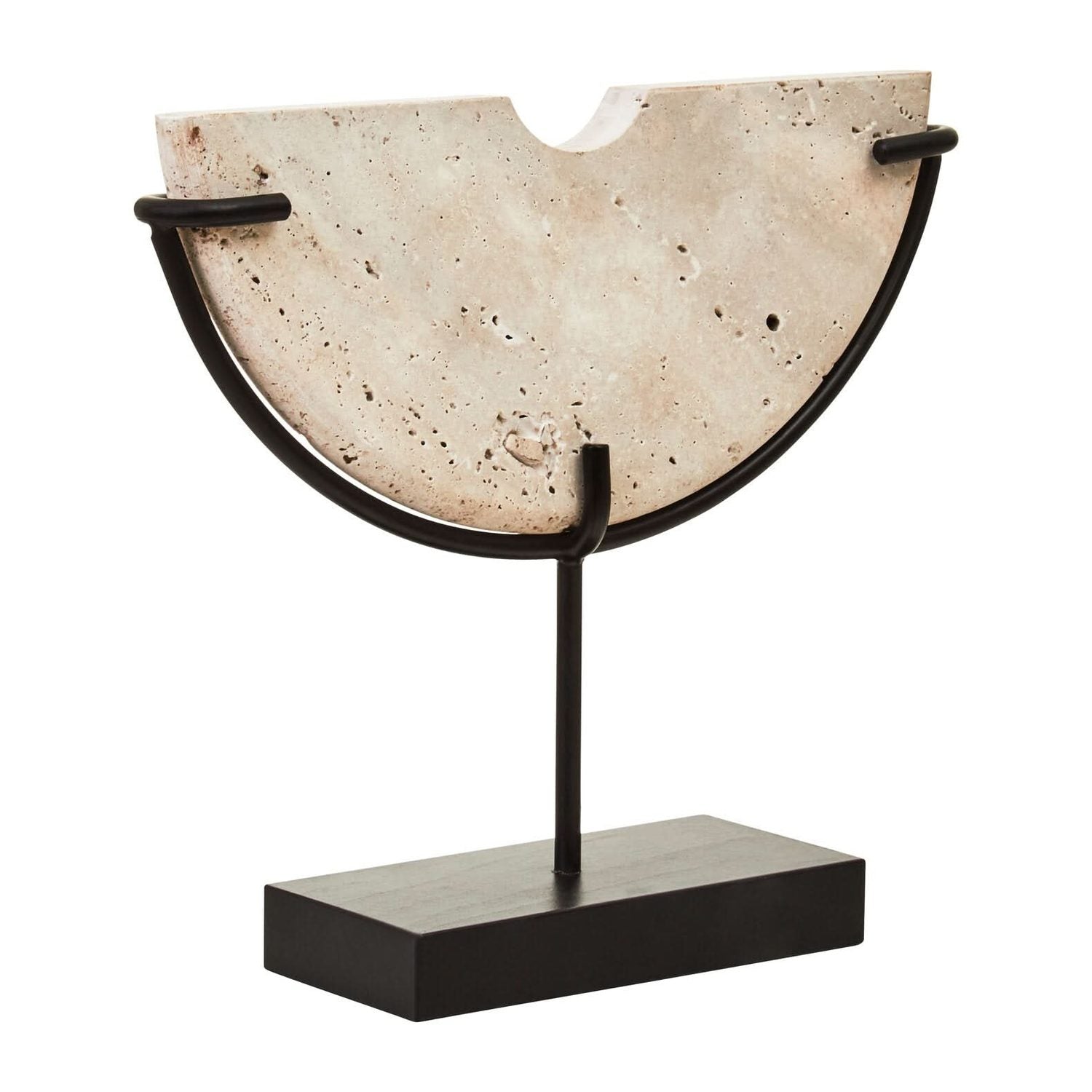 Tibor Travertine Small Sculpture   Nicholas John Interiors