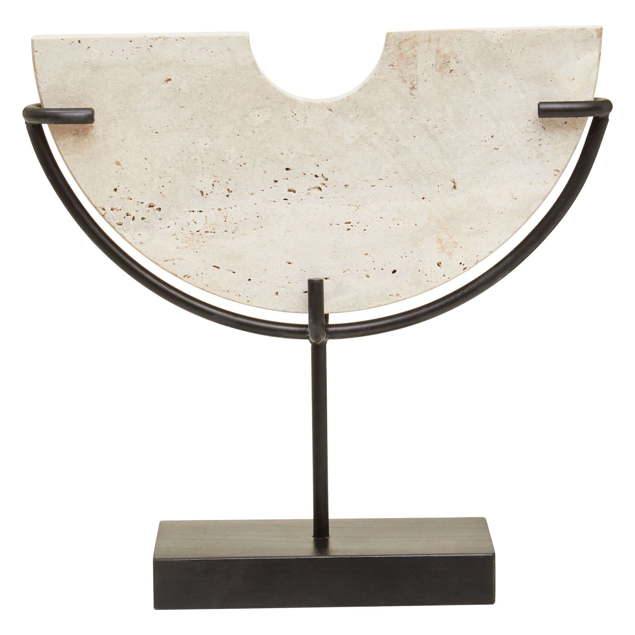 Tibor Travertine Small Sculpture   Nicholas John Interiors