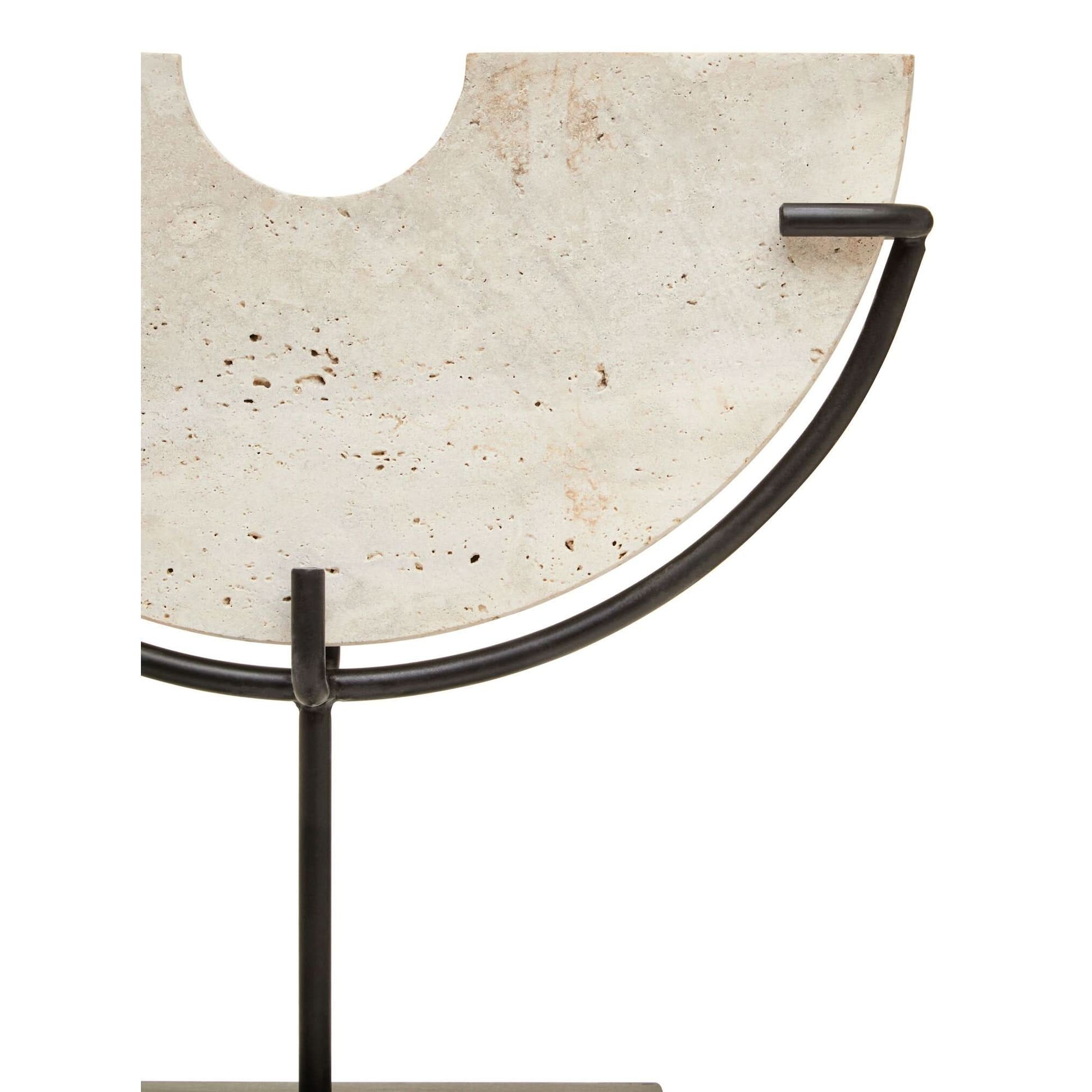 Tibor Travertine Small Sculpture   Nicholas John Interiors