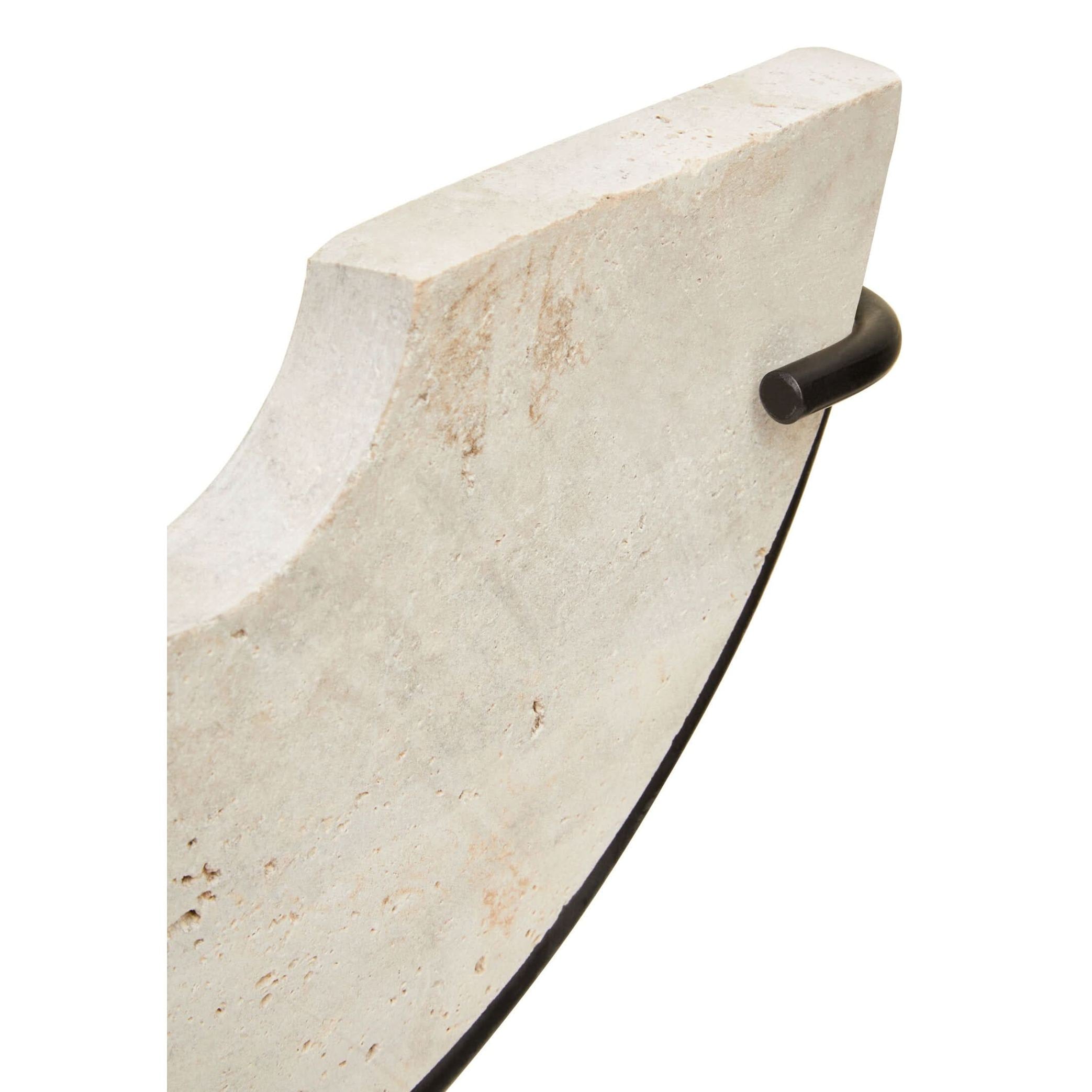 Tibor Travertine Small Sculpture   Nicholas John Interiors