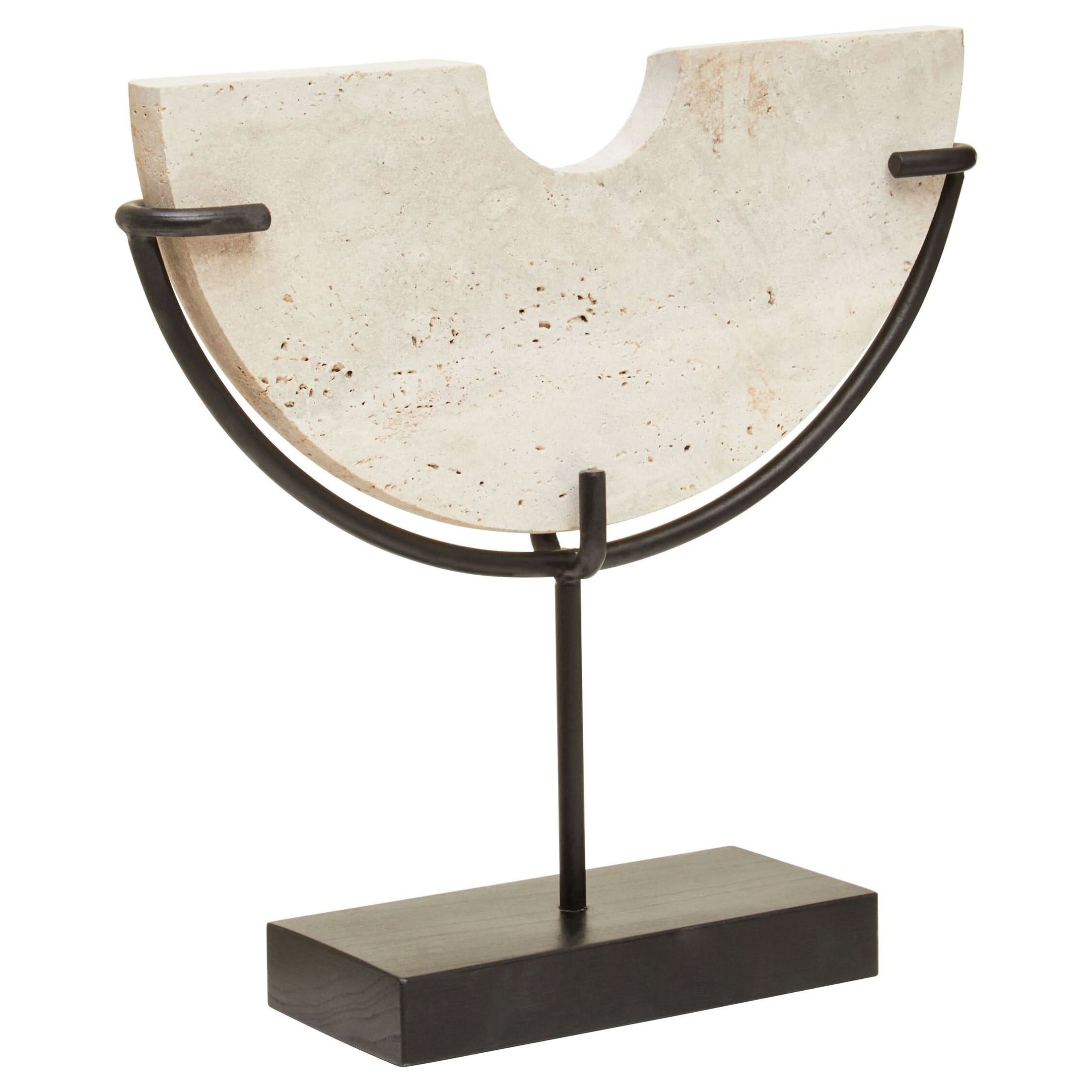 Tibor Travertine Small Sculpture   Nicholas John Interiors