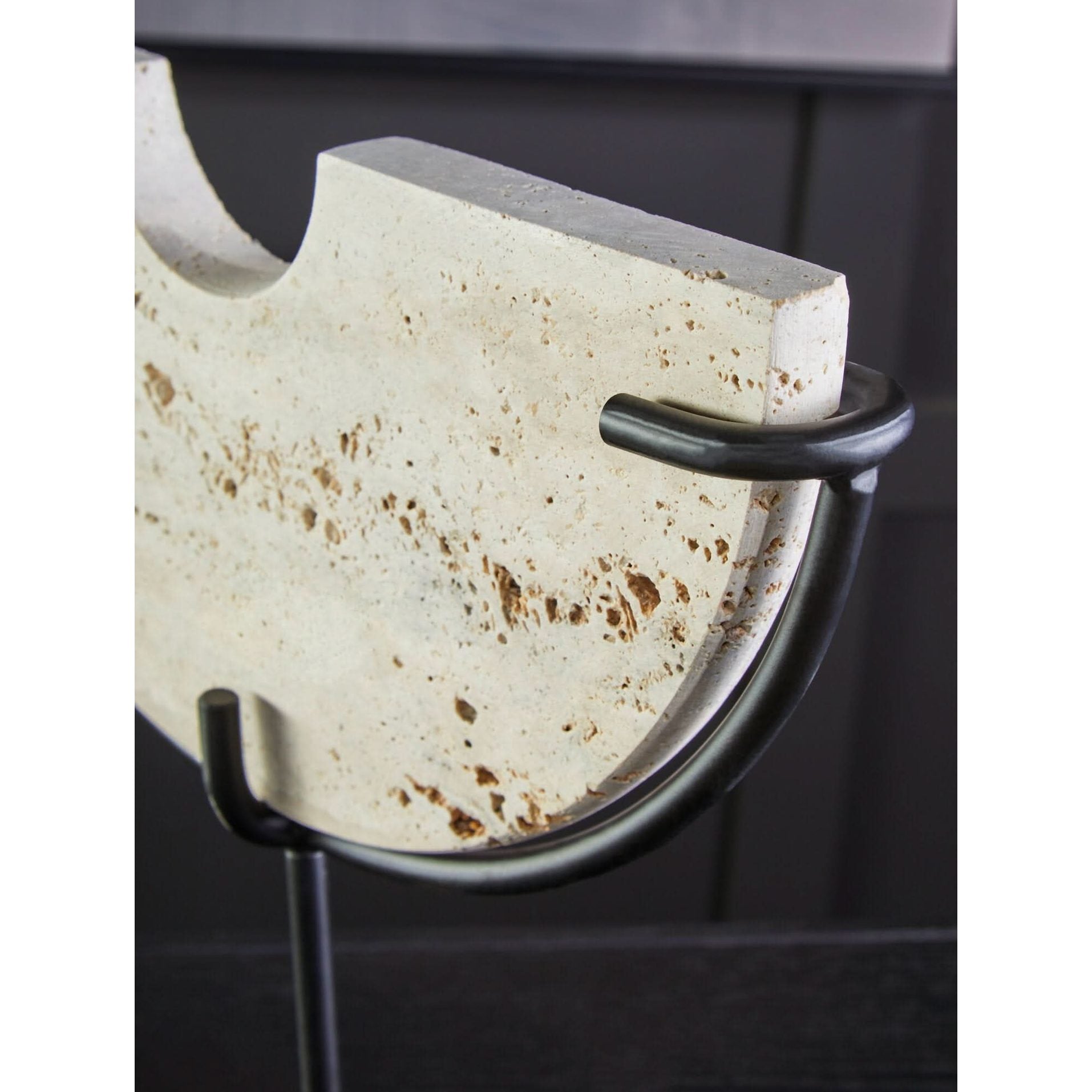 Tibor Travertine Small Sculpture   Nicholas John Interiors
