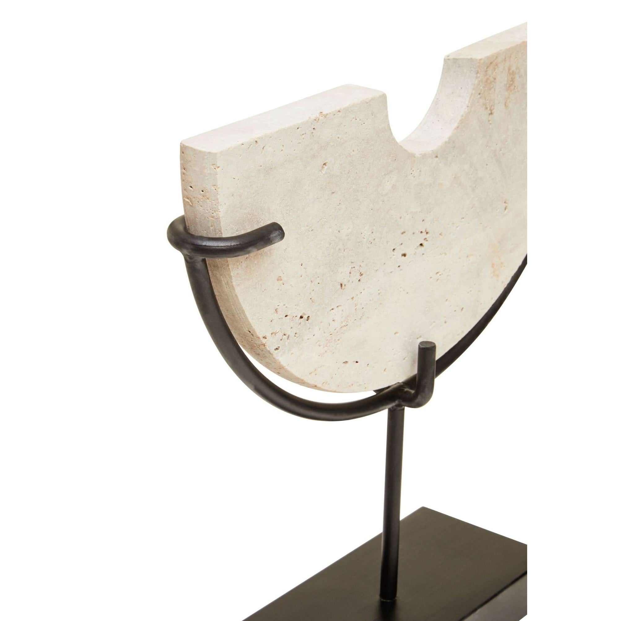 Tibor Travertine Small Sculpture   Nicholas John Interiors