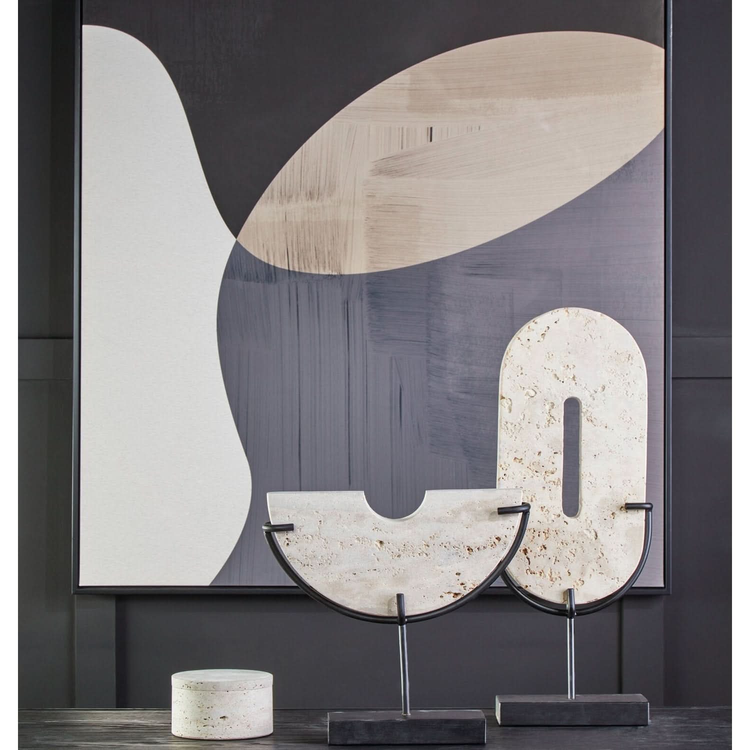 Tibor Travertine Large Sculpture   Nicholas John Interiors