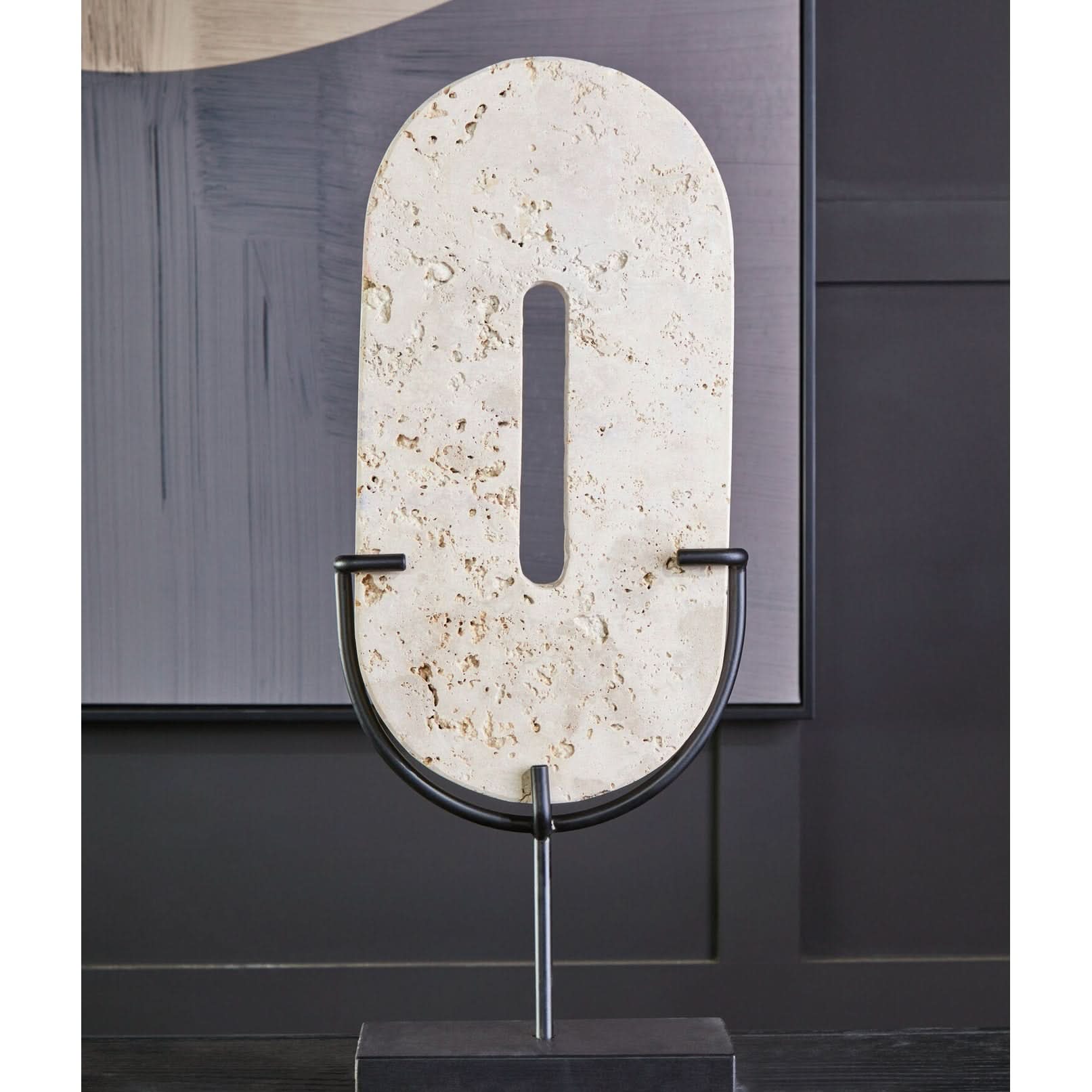 Tibor Travertine Large Sculpture   Nicholas John Interiors