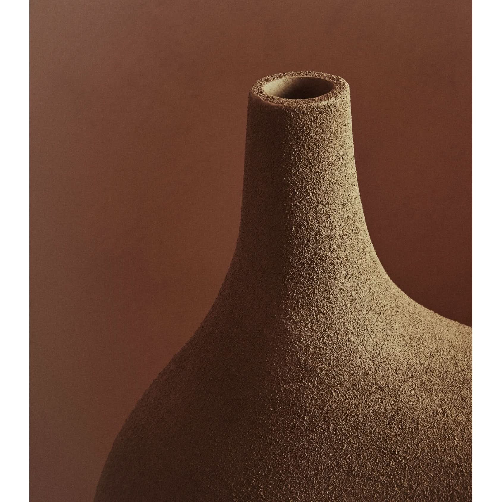 Dunas Small Textured Beige Abstract Vase   Nicholas John Interiors