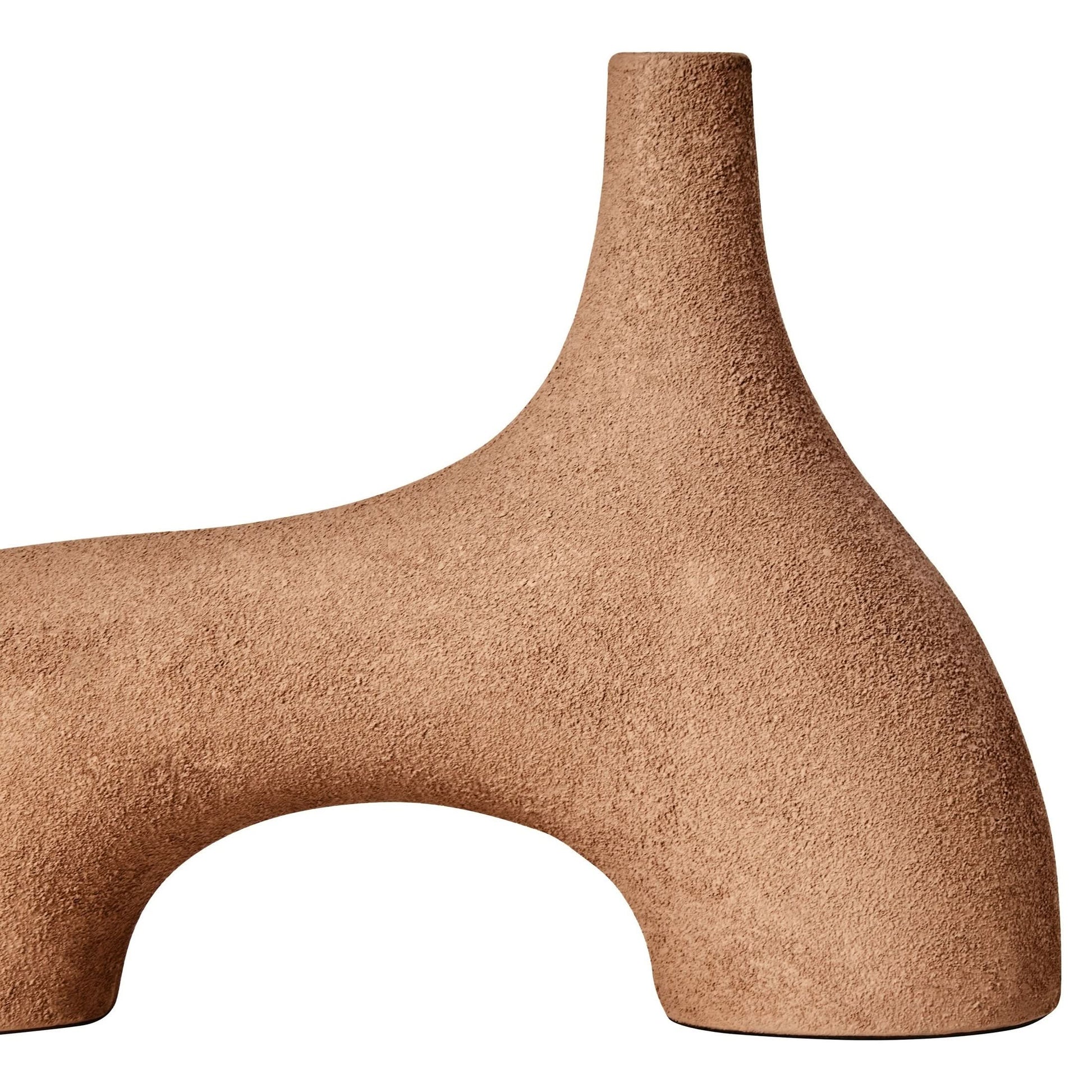 Dunas Small Textured Beige Abstract Vase   Nicholas John Interiors
