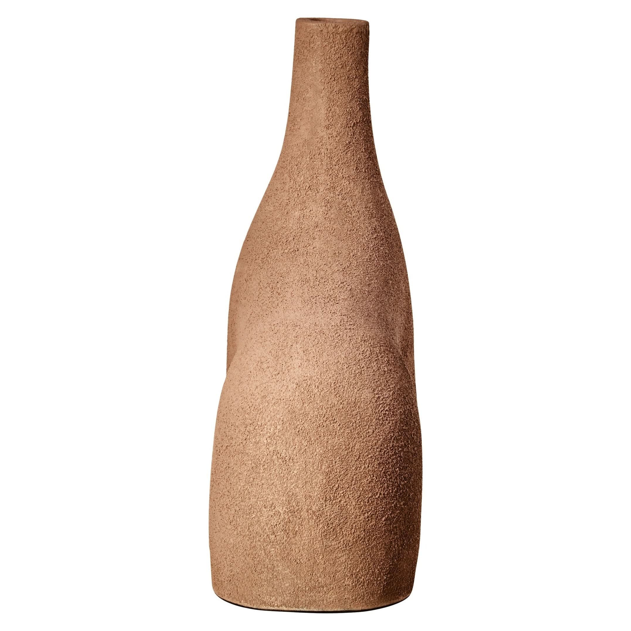 Dunas Small Textured Beige Abstract Vase   Nicholas John Interiors