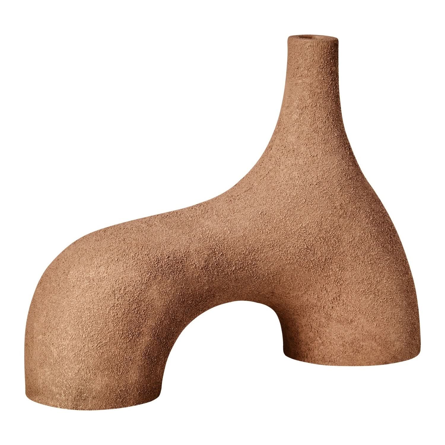 Dunas Small Textured Beige Abstract Vase   Nicholas John Interiors
