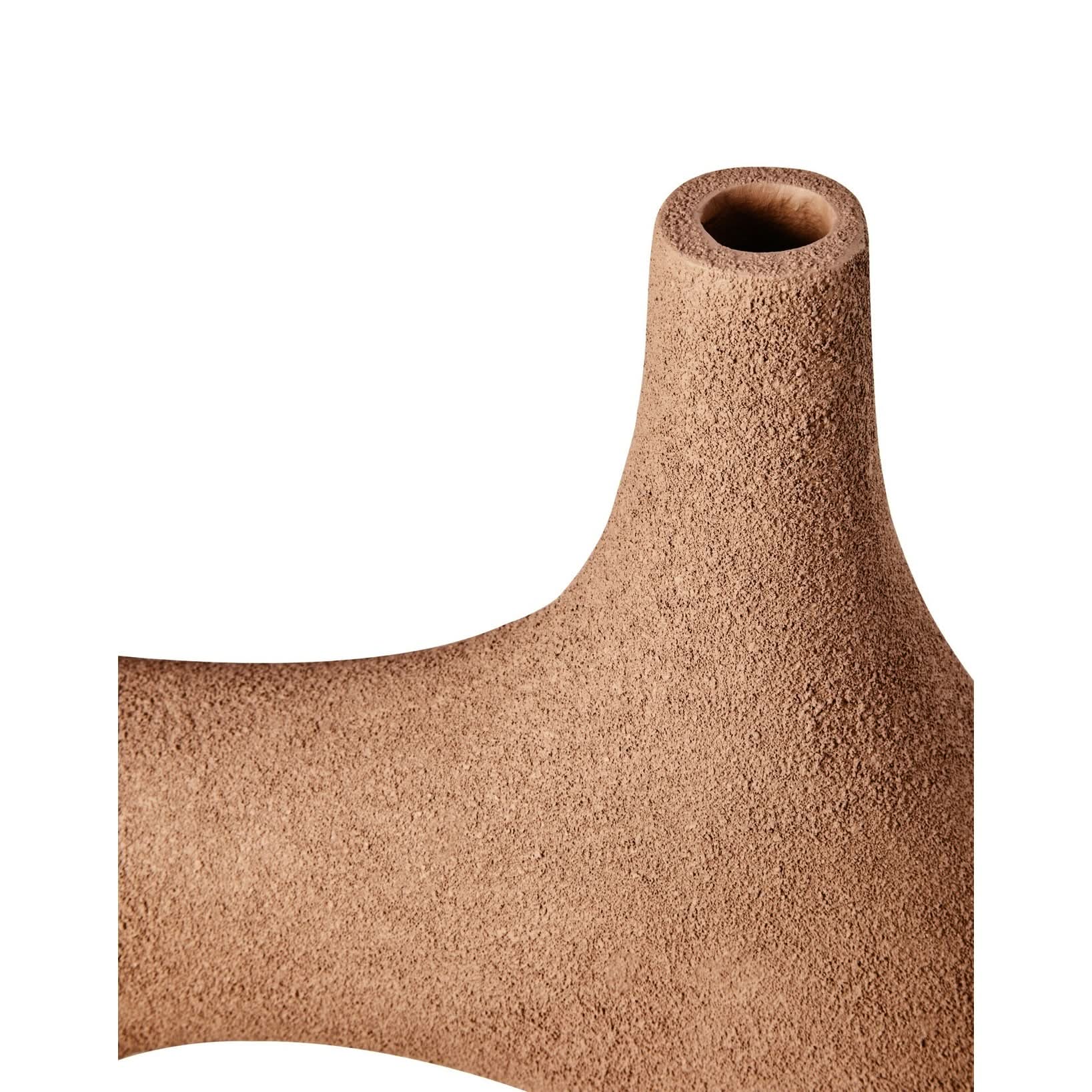 Dunas Small Textured Beige Abstract Vase   Nicholas John Interiors