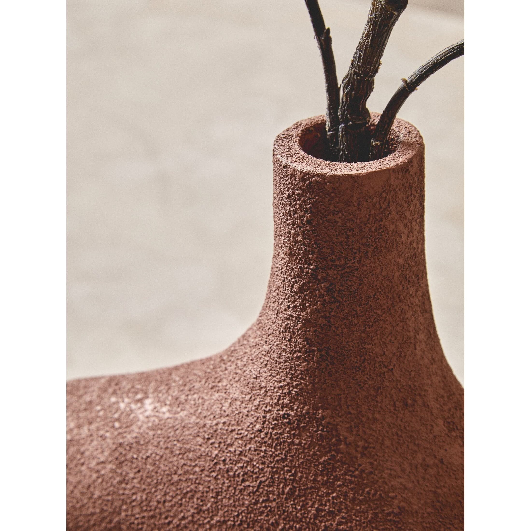 Dunas Small Textured Beige Abstract Vase   Nicholas John Interiors