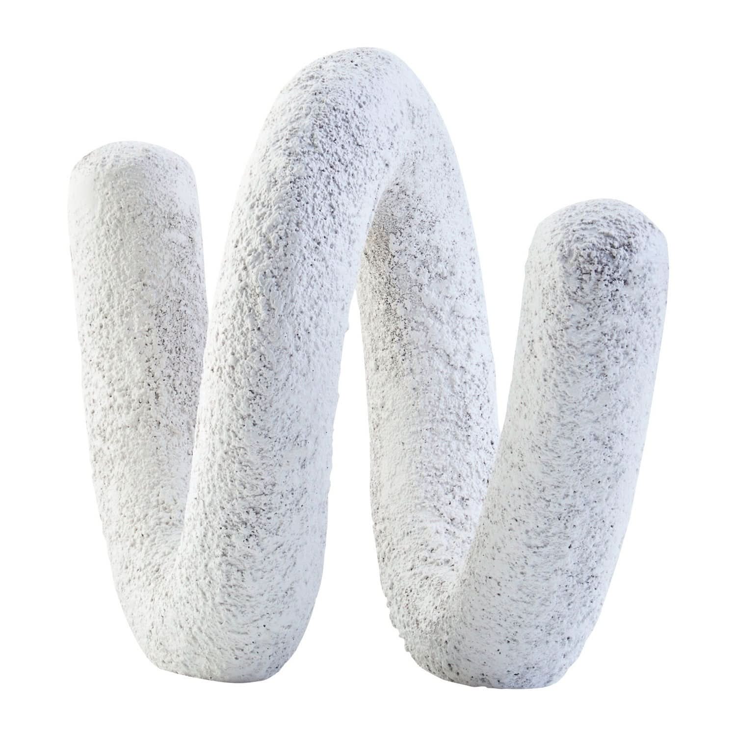 Dunas Small Textured White Loop Sculpture   Nicholas John Interiors