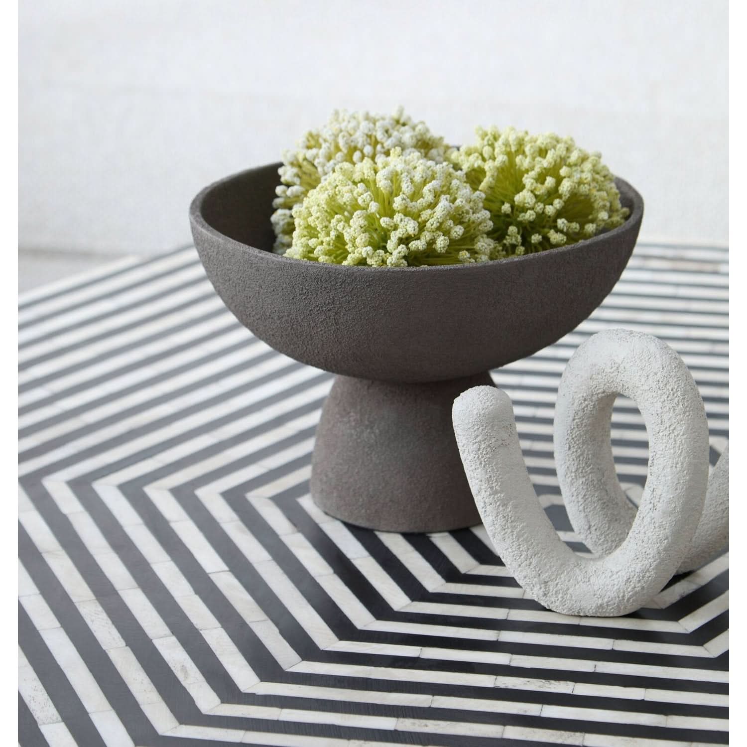 Dunas Small Textured White Loop Sculpture   Nicholas John Interiors