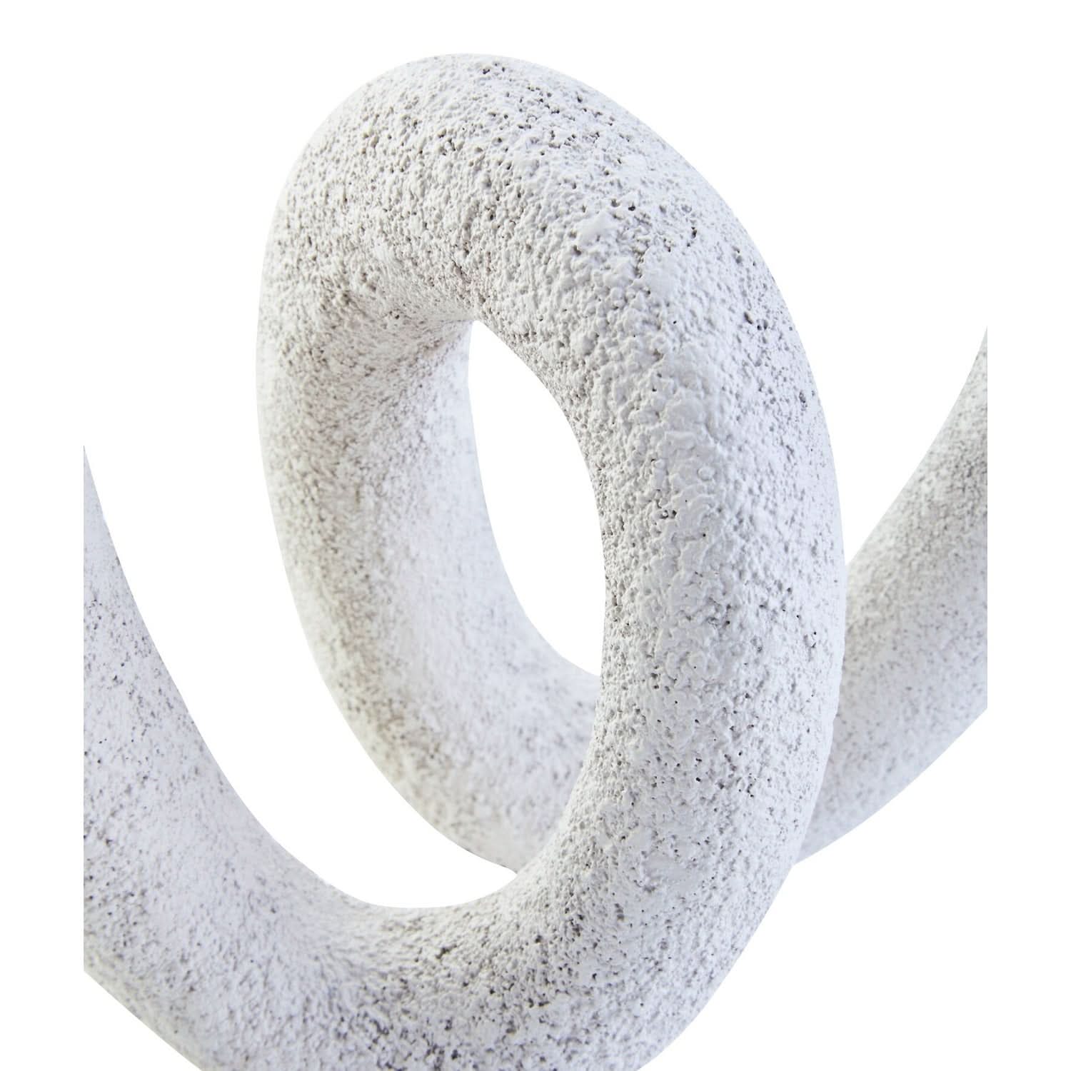 Dunas Small Textured White Loop Sculpture   Nicholas John Interiors