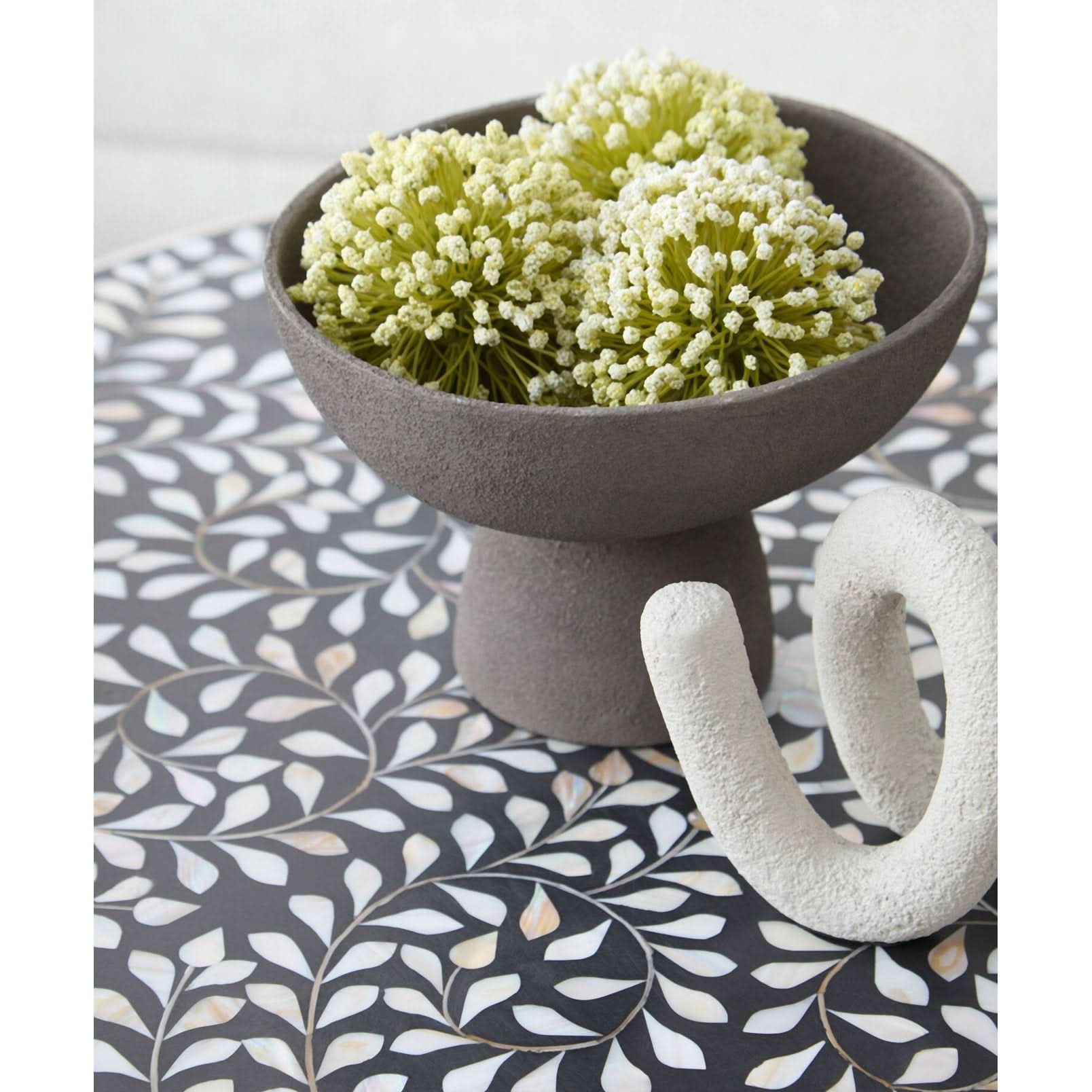 Dunas Small Textured White Loop Sculpture   Nicholas John Interiors