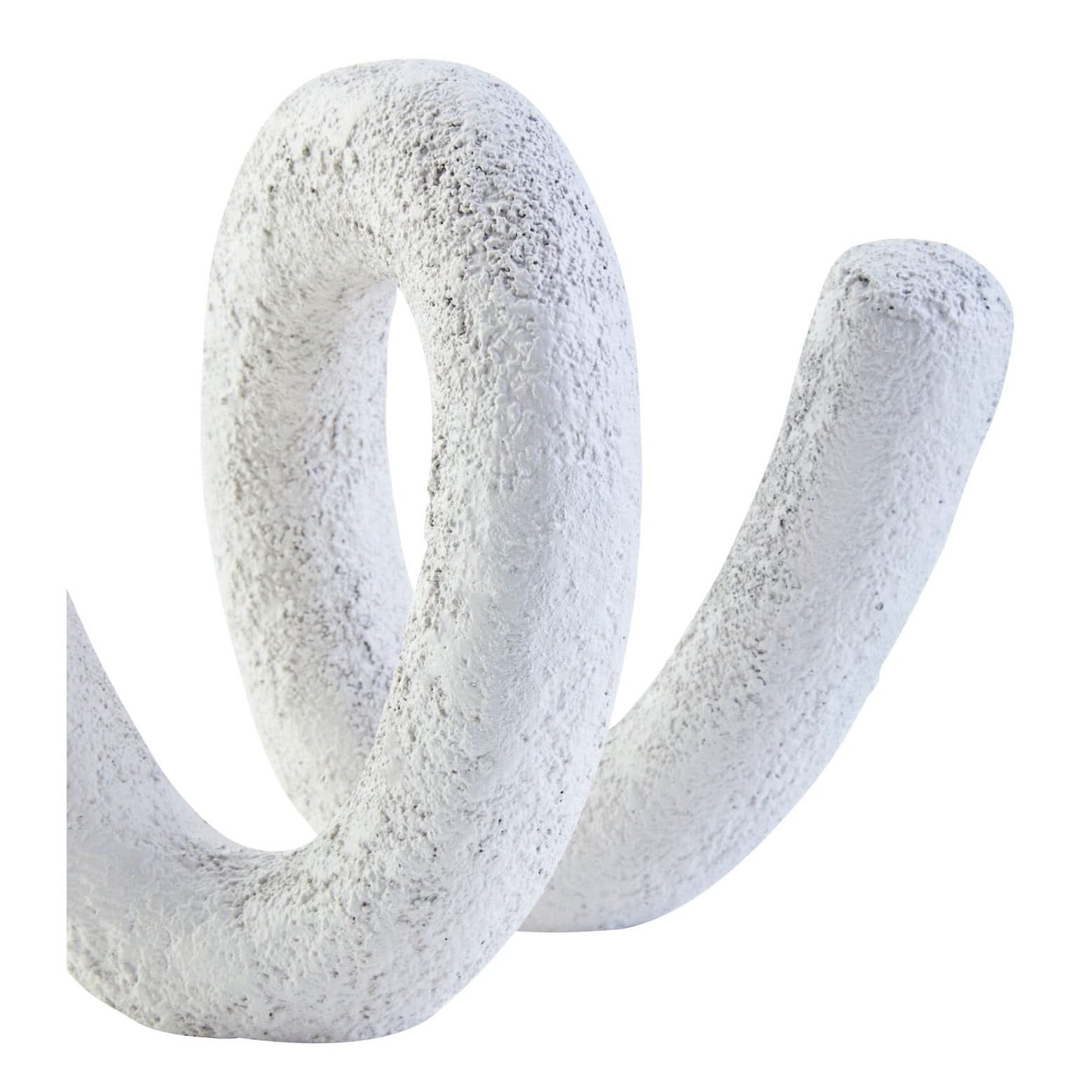 Dunas Small Textured White Loop Sculpture   Nicholas John Interiors