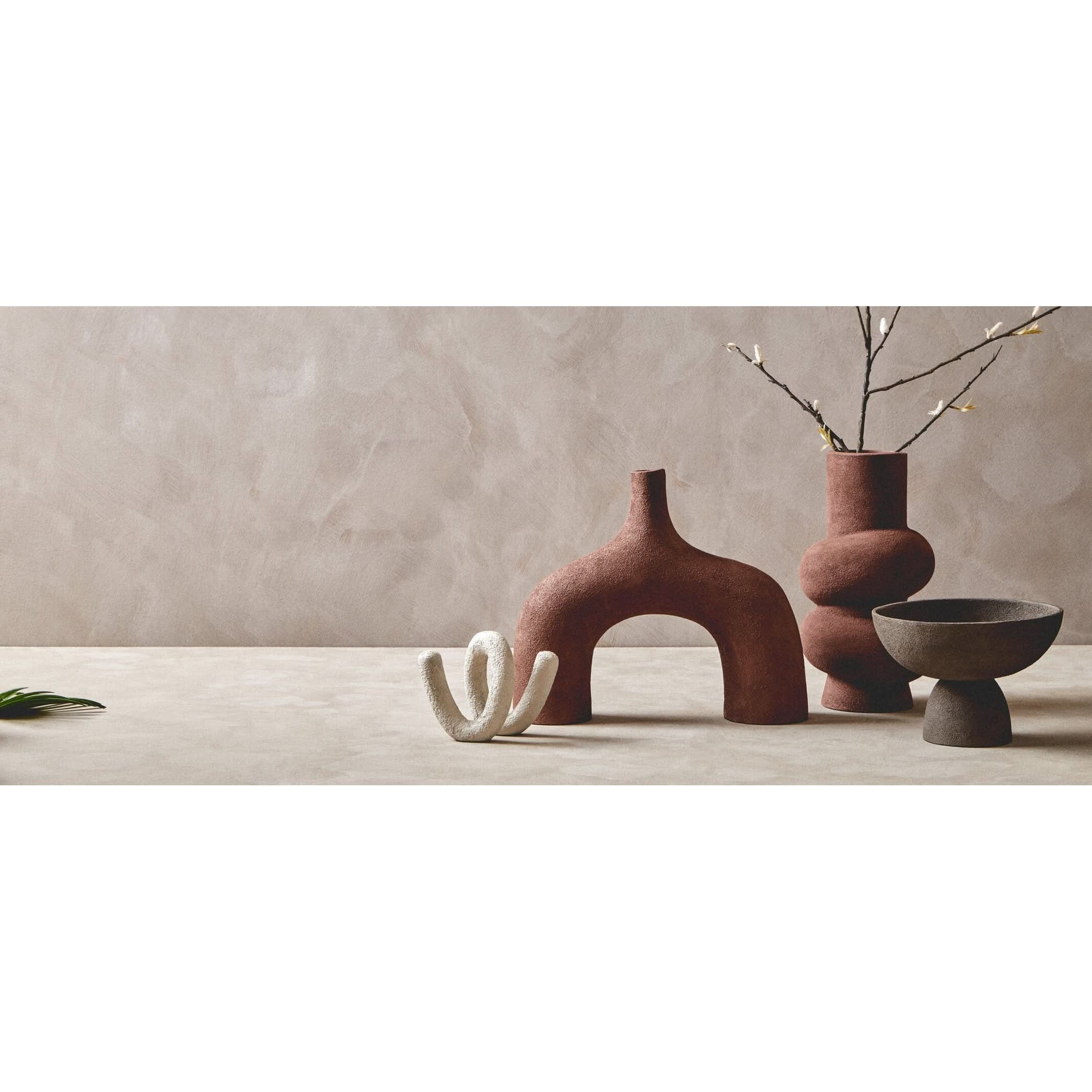 Dunas Small Textured White Loop Sculpture   Nicholas John Interiors