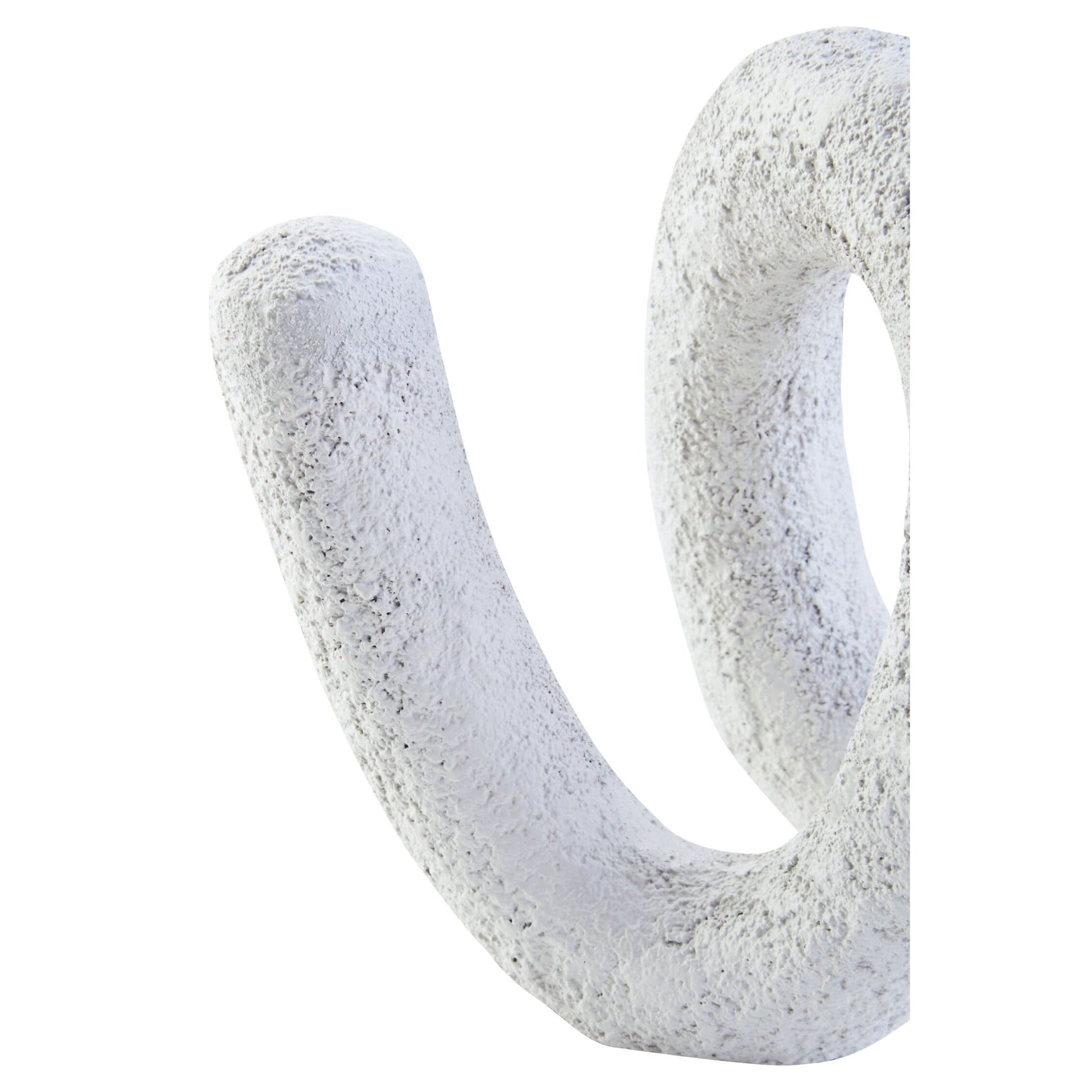 Dunas Small Textured White Loop Sculpture   Nicholas John Interiors