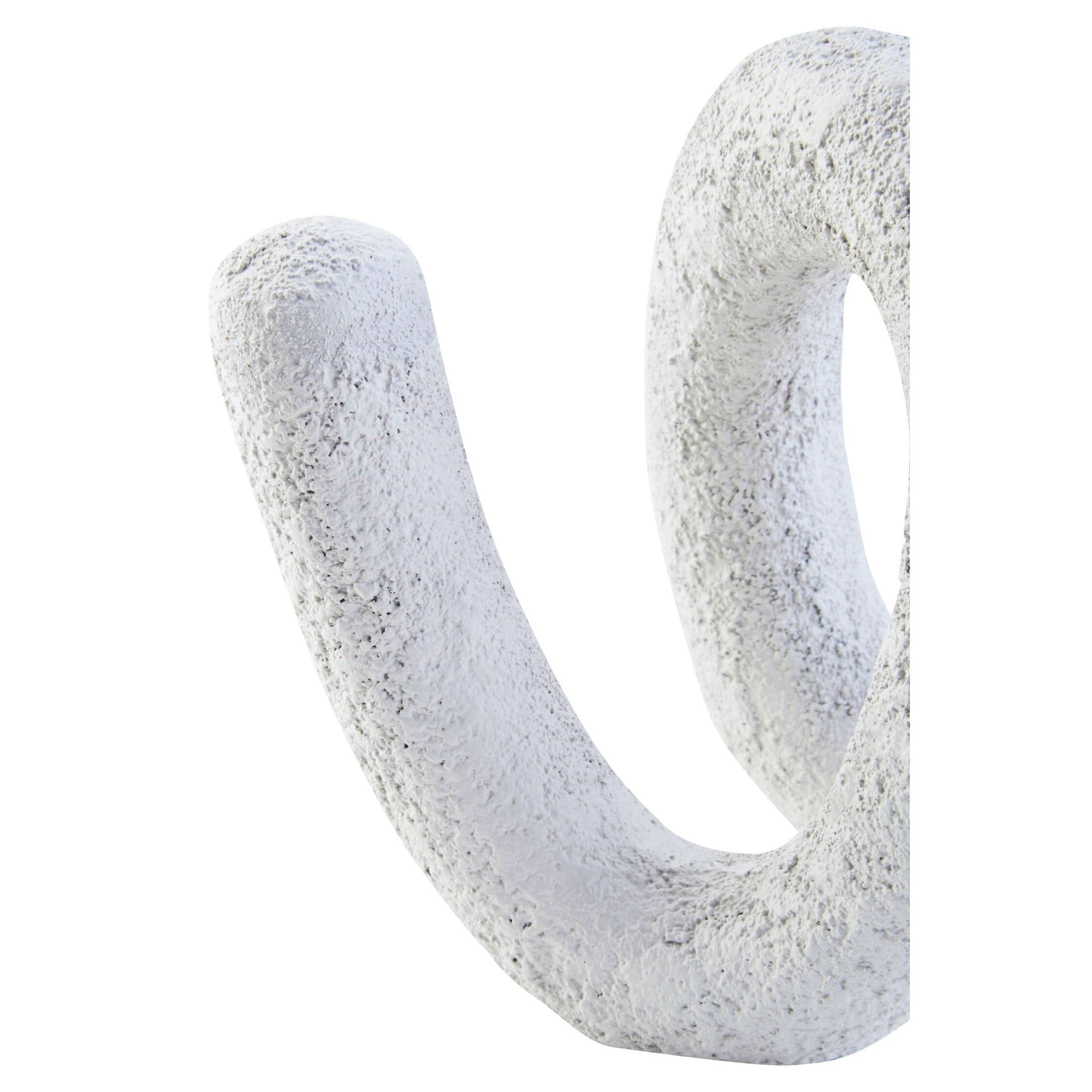 Dunas Small Textured White Loop Sculpture   Nicholas John Interiors