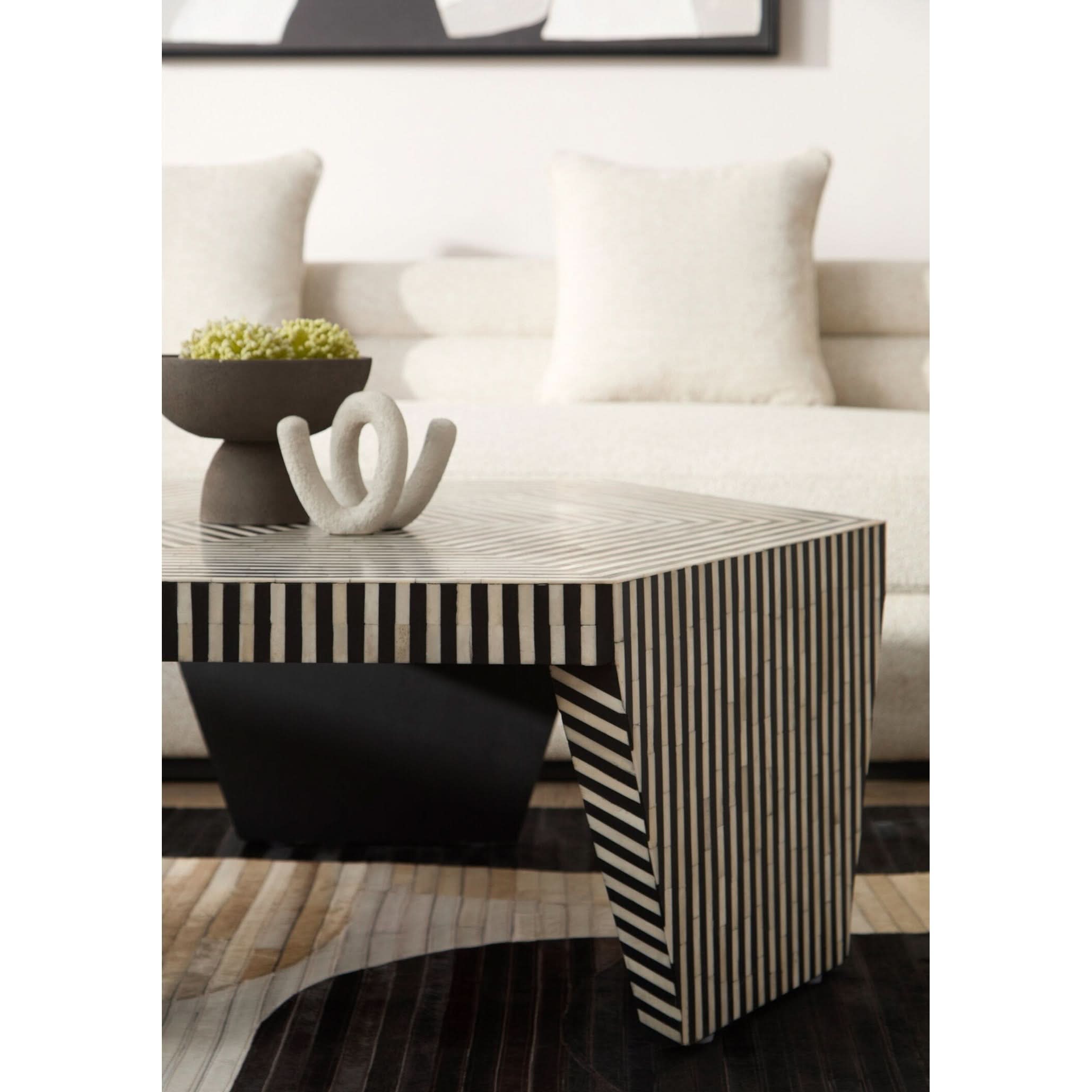 Dunas Small Textured White Loop Sculpture   Nicholas John Interiors
