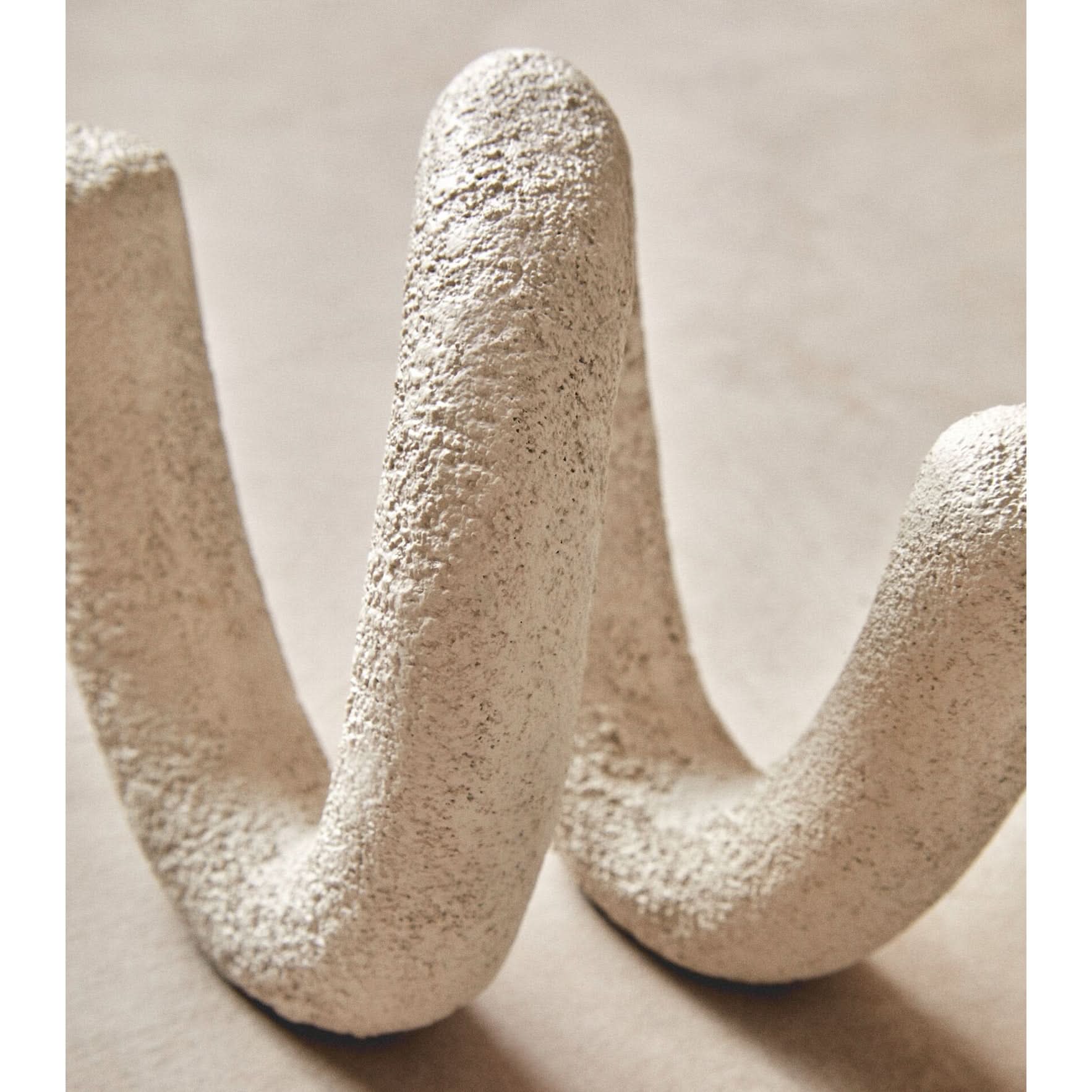Dunas Small Textured White Loop Sculpture   Nicholas John Interiors