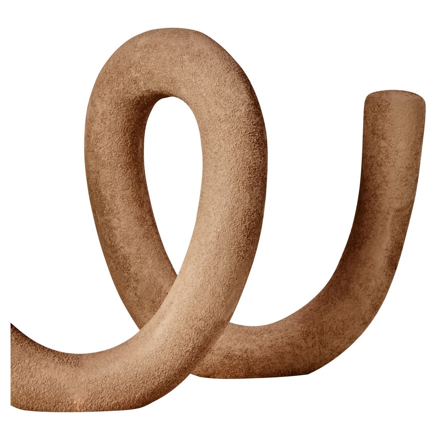 Dunas Large Textured Beige Loop Sculpture   Nicholas John Interiors