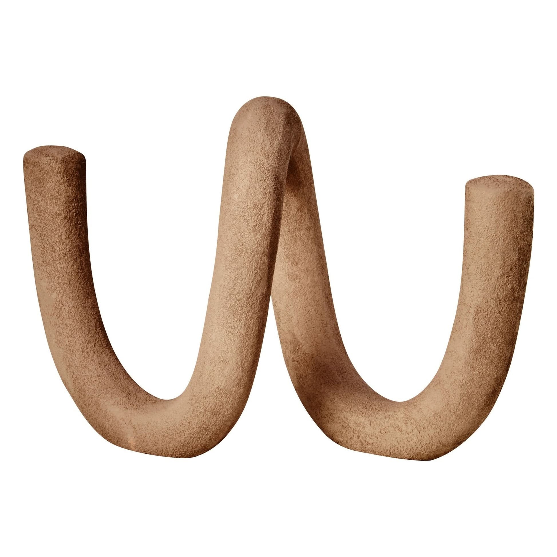 Dunas Large Textured Beige Loop Sculpture   Nicholas John Interiors