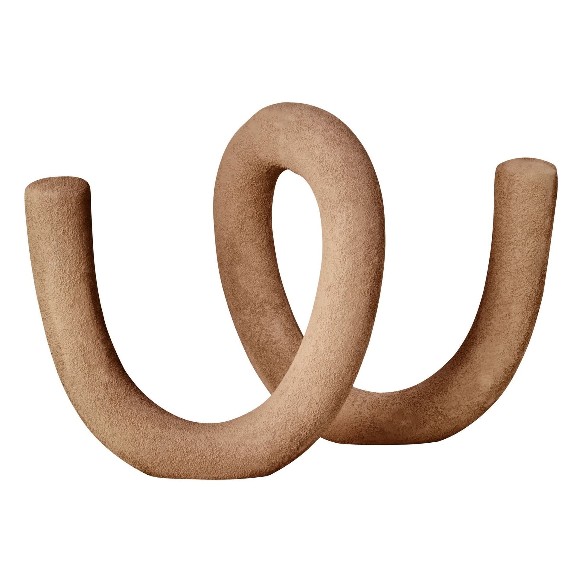 Dunas Large Textured Beige Loop Sculpture   Nicholas John Interiors