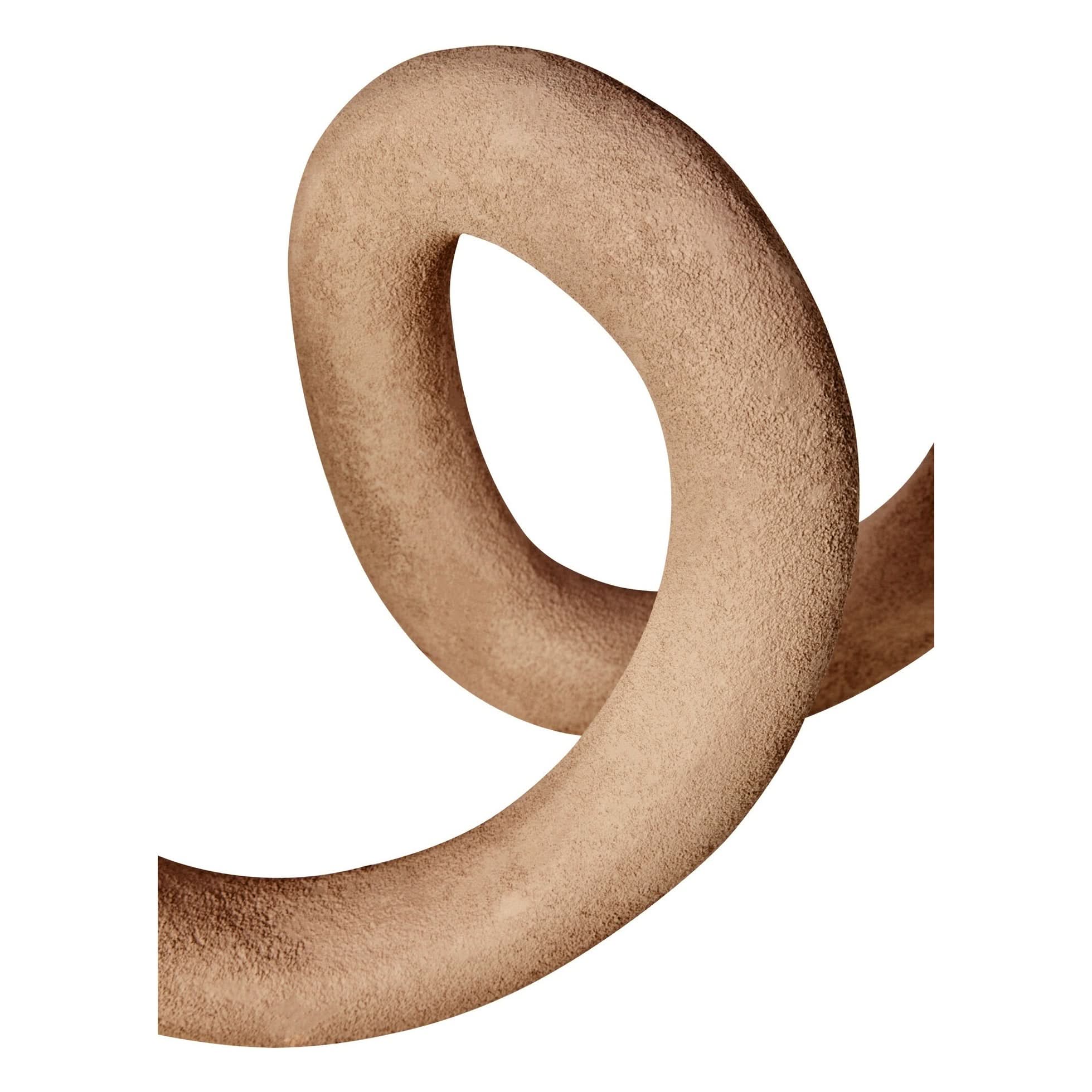 Dunas Large Textured Beige Loop Sculpture   Nicholas John Interiors