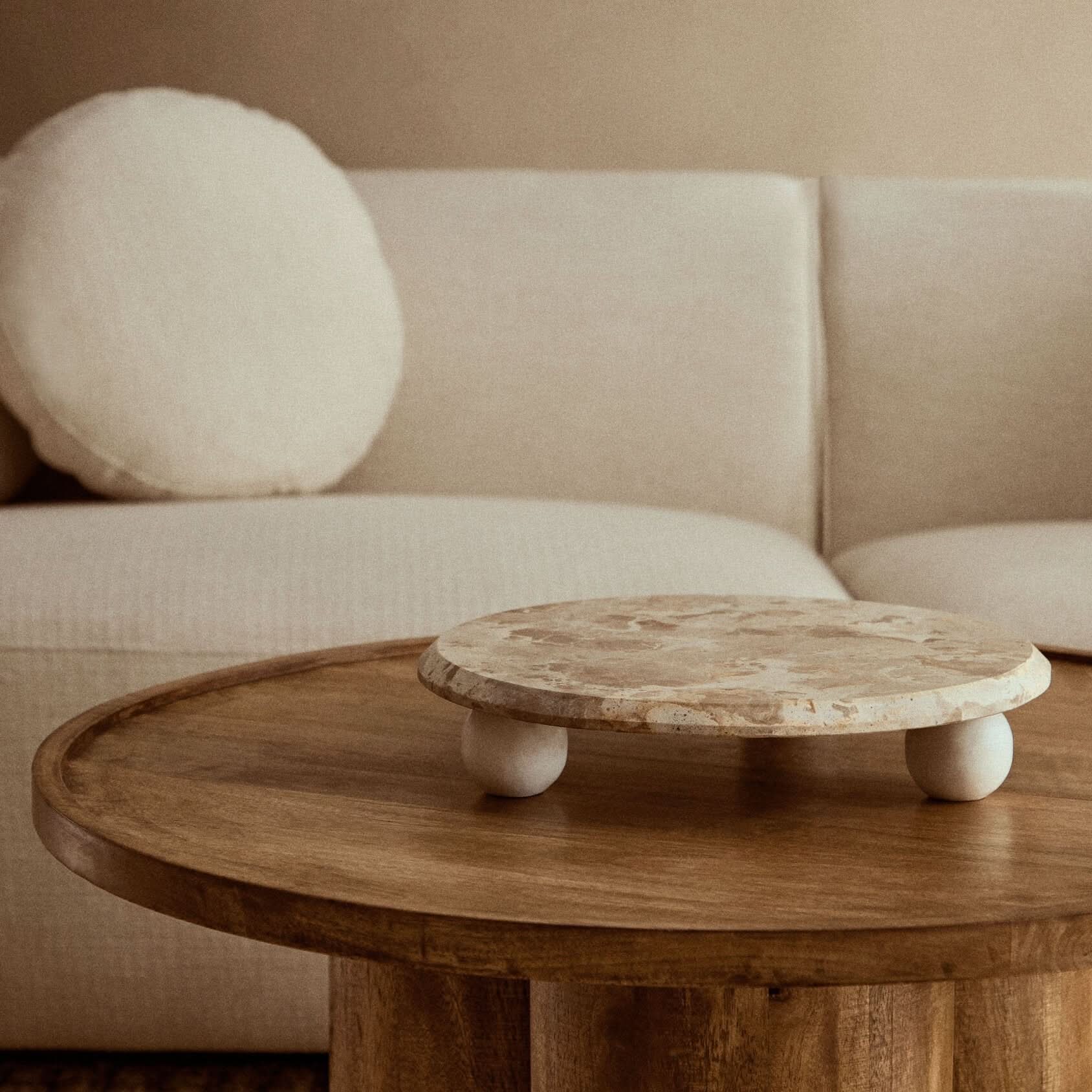 Santino Chocolate Marble Riser   Nicholas John Interiors