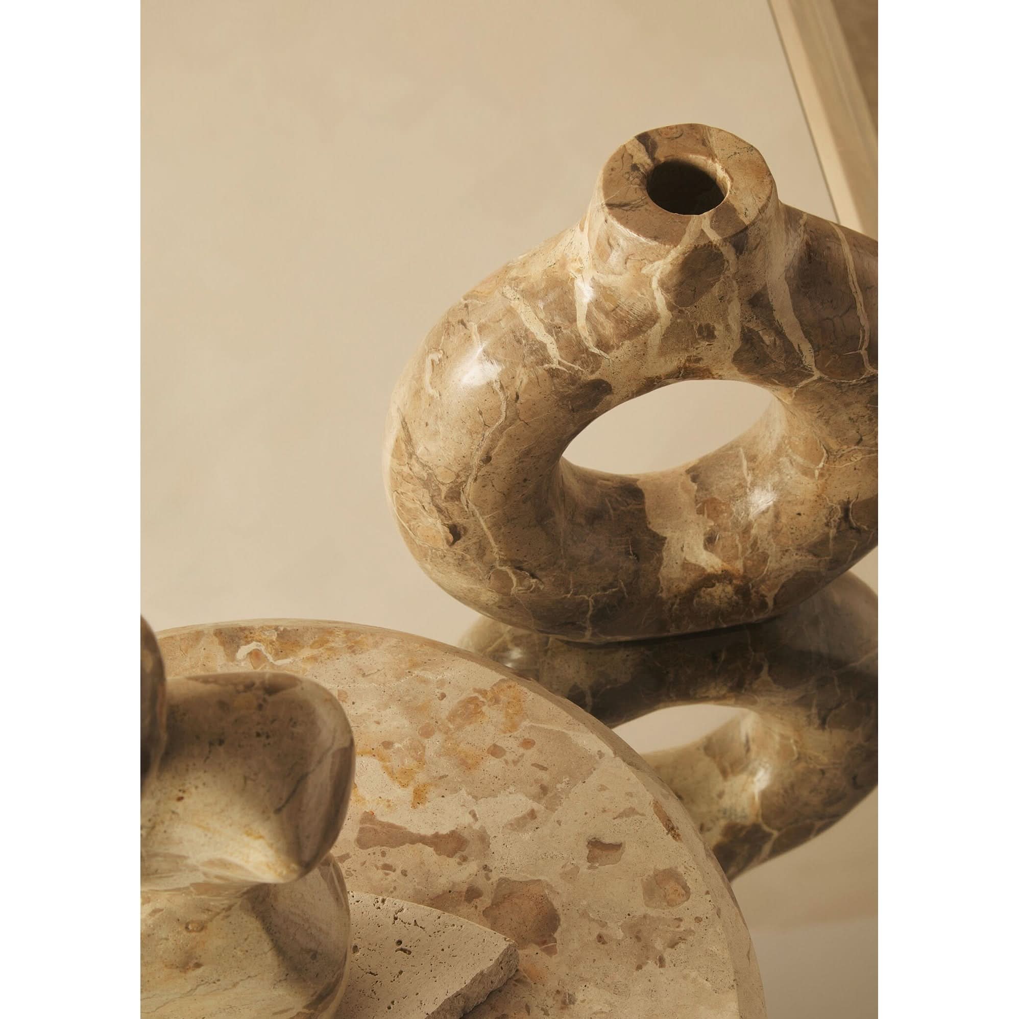 Santino Chocolate Marble Riser   Nicholas John Interiors