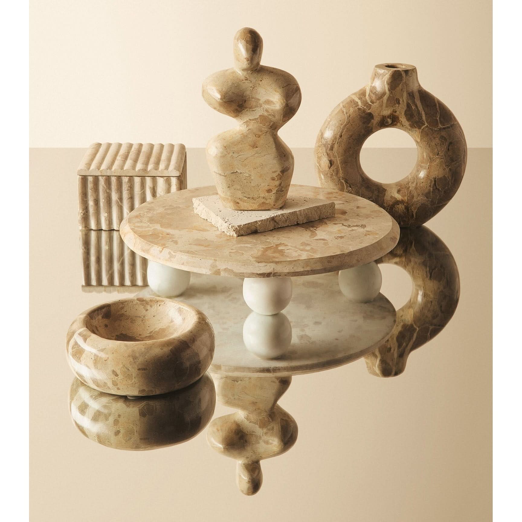 Santino Chocolate Marble Riser   Nicholas John Interiors