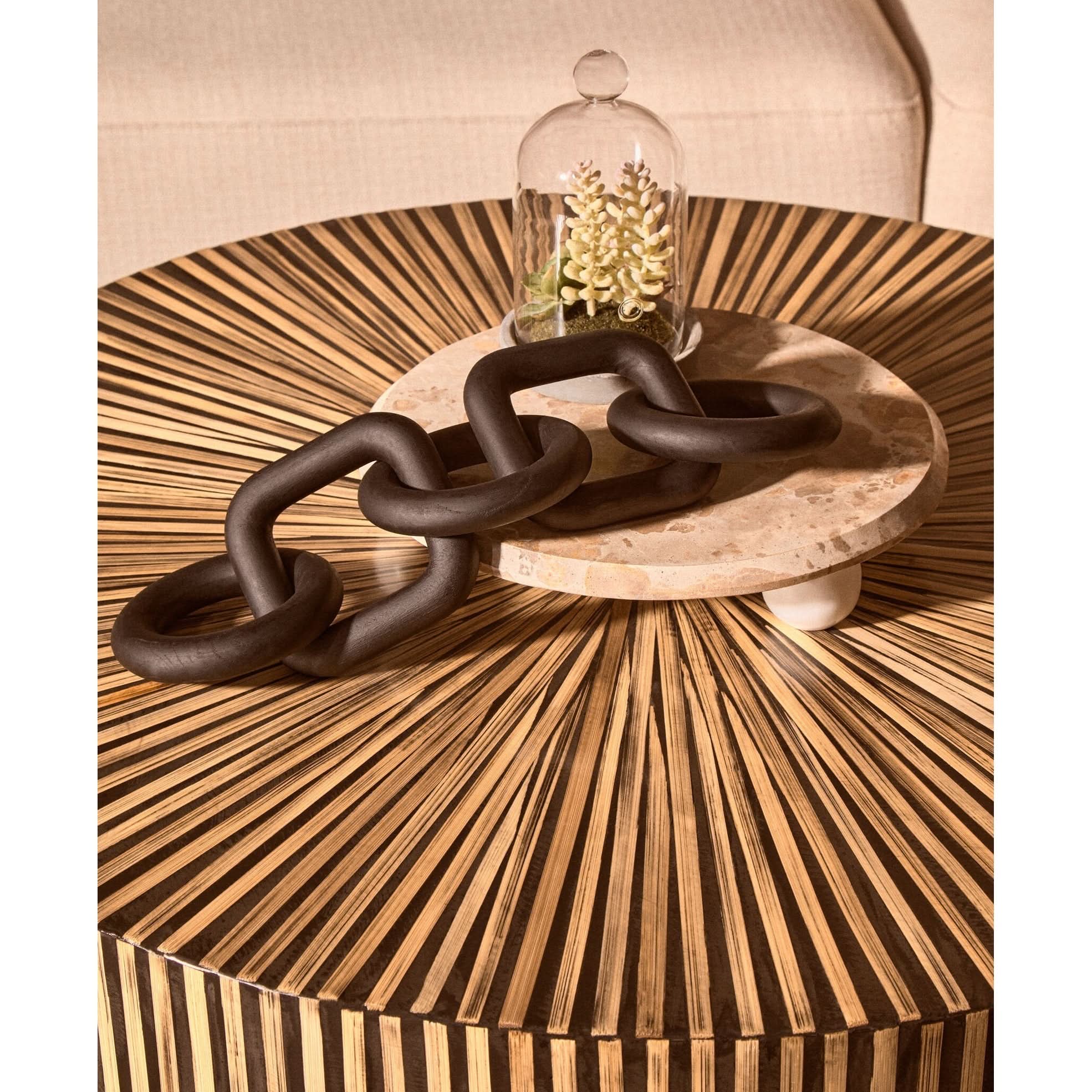 Santino Chocolate Marble Riser   Nicholas John Interiors